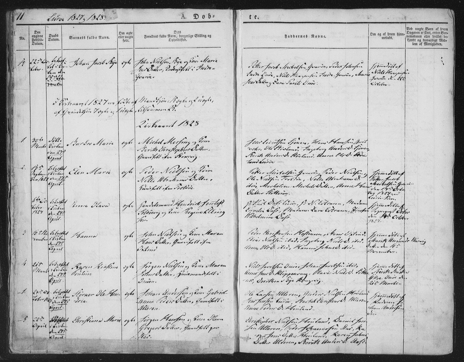 Ministerialprotokoller, klokkerbøker og fødselsregistre - Nordland, AV/SAT-A-1459/839/L0565: Parish register (official) no. 839A02, 1825-1862, p. 11