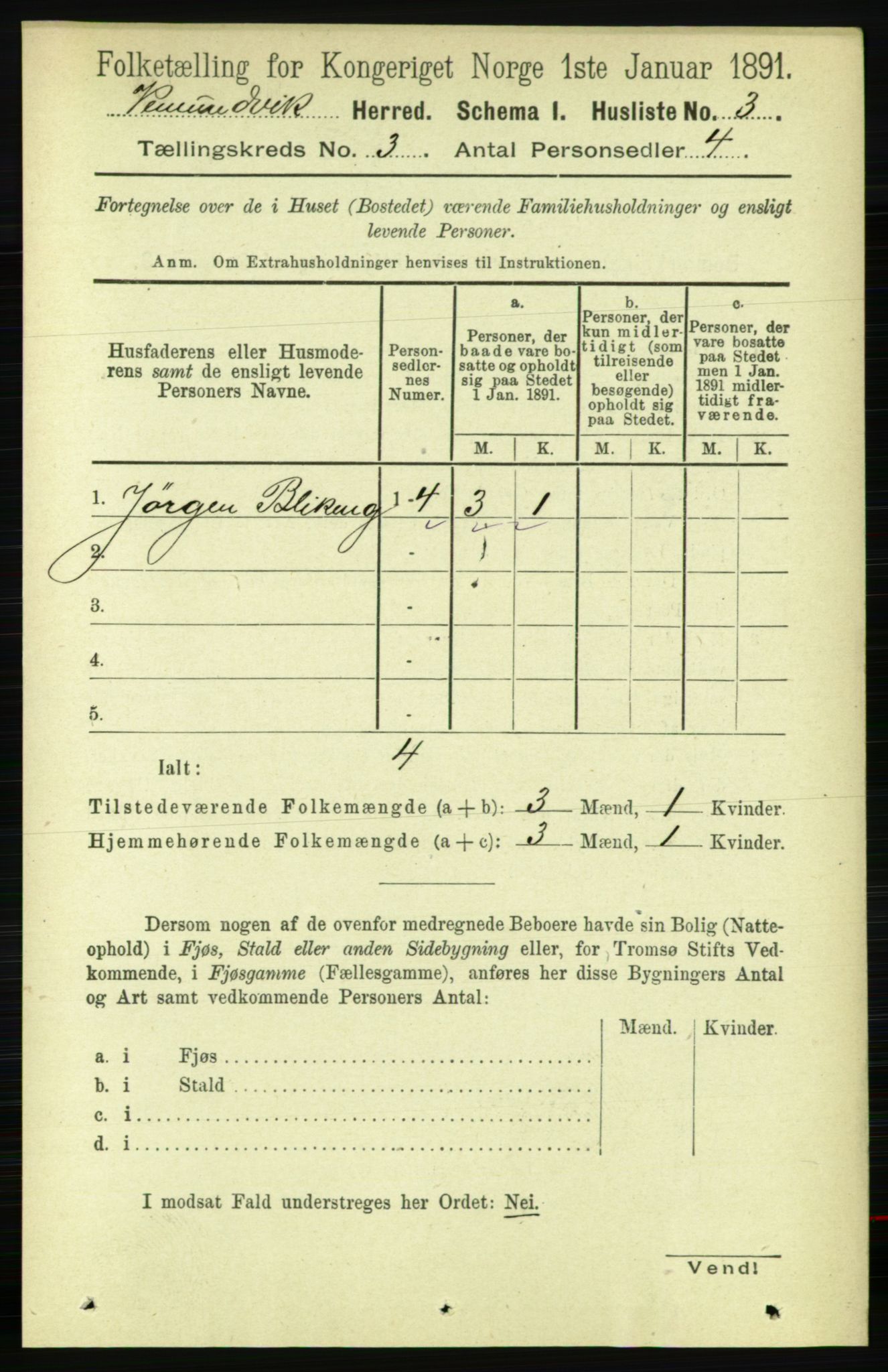 RA, 1891 census for 1745 Vemundvik, 1891, p. 915