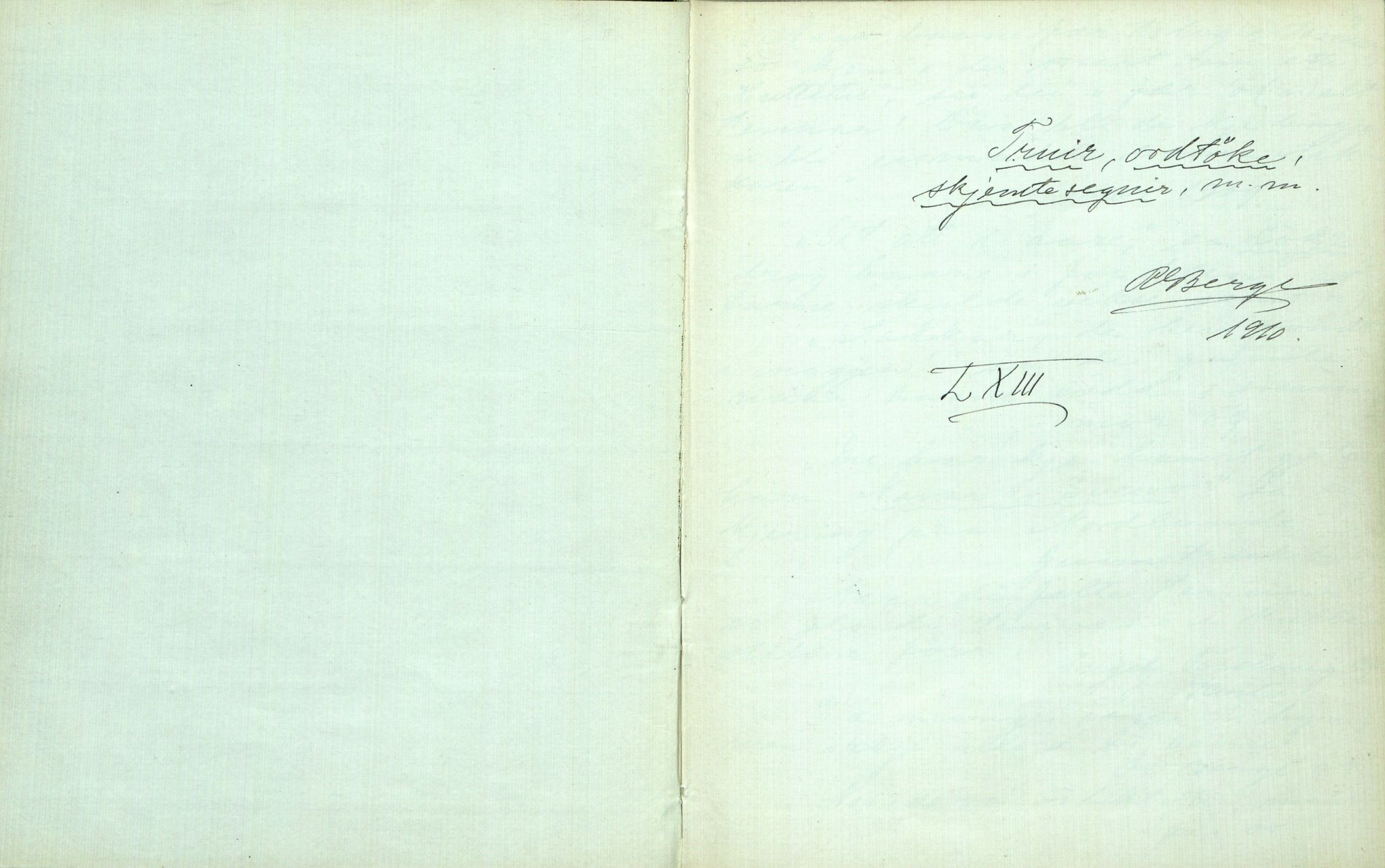 Rikard Berge, TEMU/TGM-A-1003/F/L0003/0003: 061-100 Innholdslister / 63 Truir, ordtøke, skjemtesegnir m.m., 1910, p. 1
