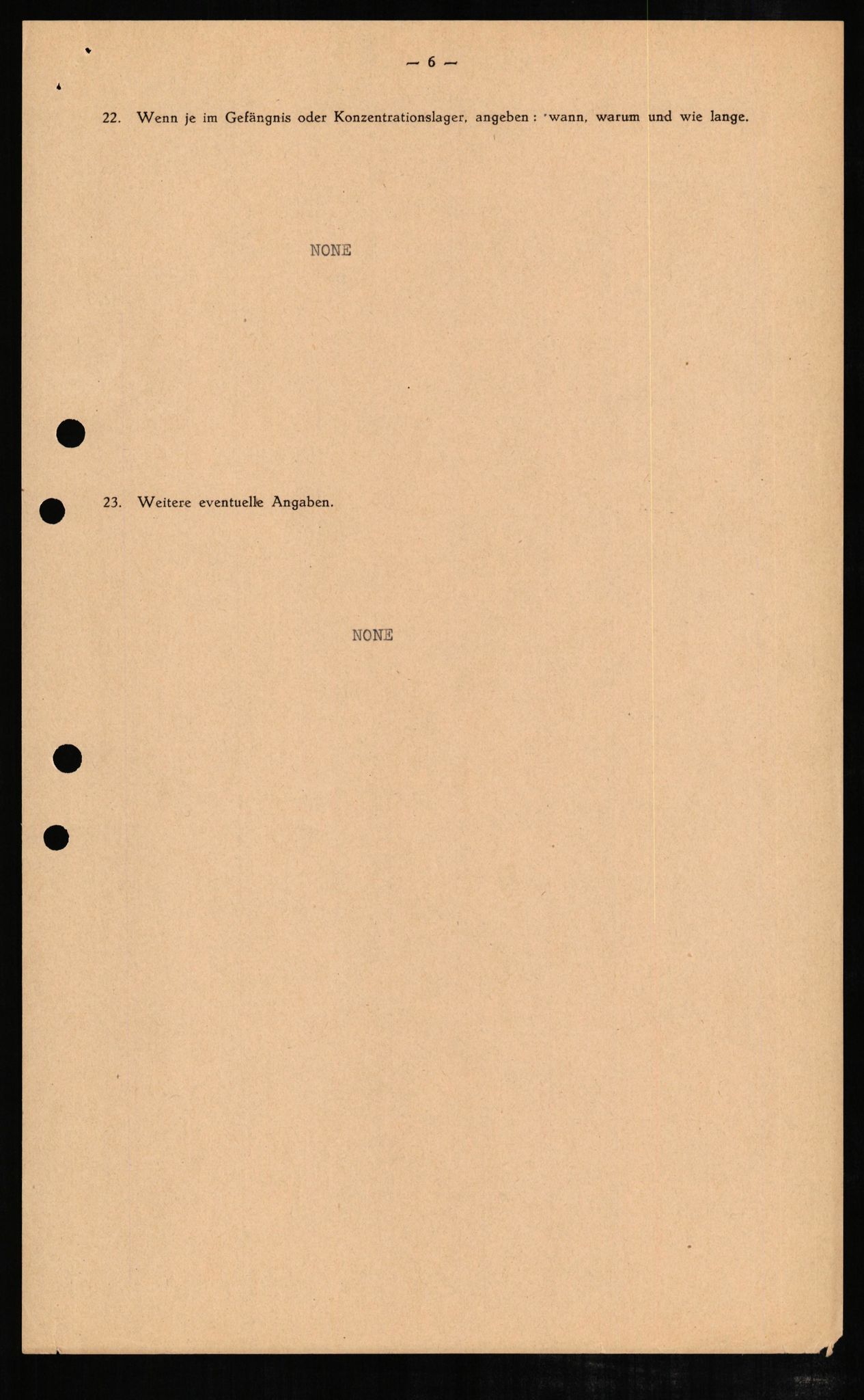 Forsvaret, Forsvarets overkommando II, AV/RA-RAFA-3915/D/Db/L0006: CI Questionaires. Tyske okkupasjonsstyrker i Norge. Tyskere., 1945-1946, p. 21