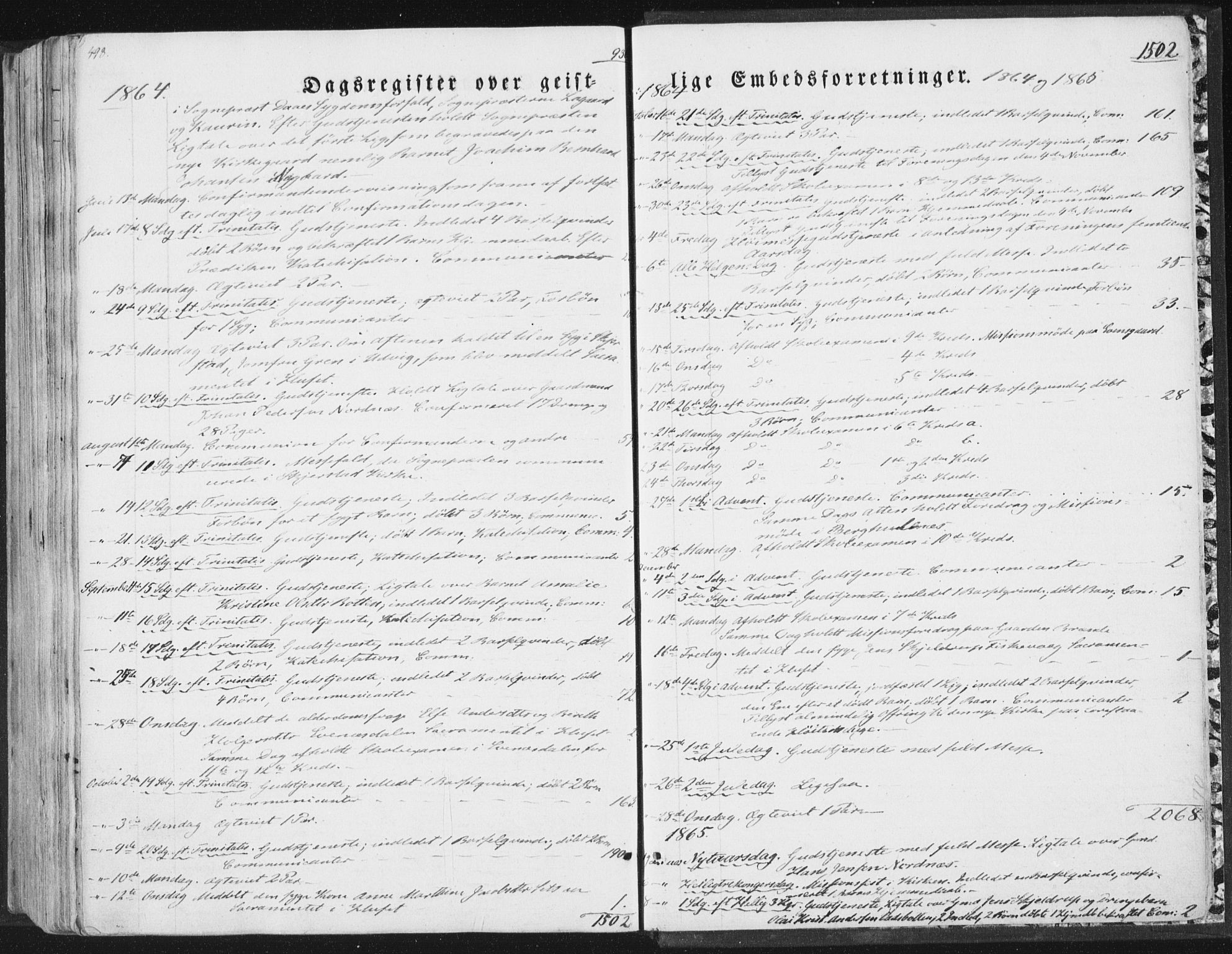 Ministerialprotokoller, klokkerbøker og fødselsregistre - Nordland, SAT/A-1459/847/L0667: Parish register (official) no. 847A07, 1842-1871, p. 498