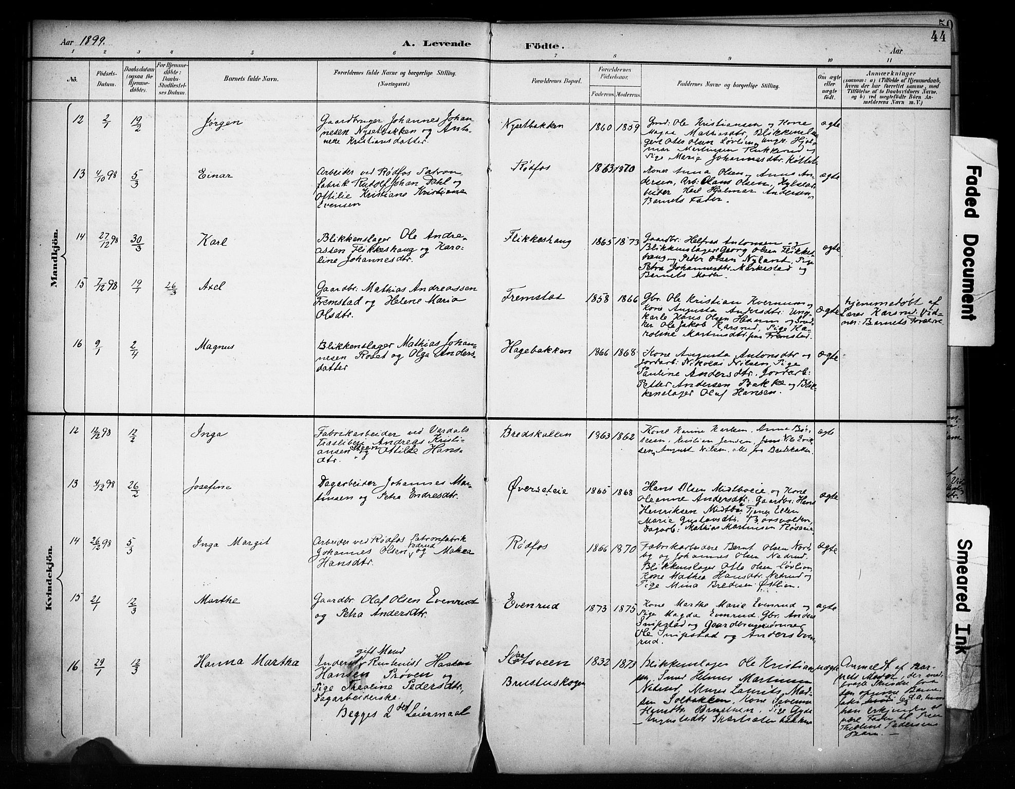 Vestre Toten prestekontor, AV/SAH-PREST-108/H/Ha/Haa/L0011: Parish register (official) no. 11, 1895-1906, p. 44