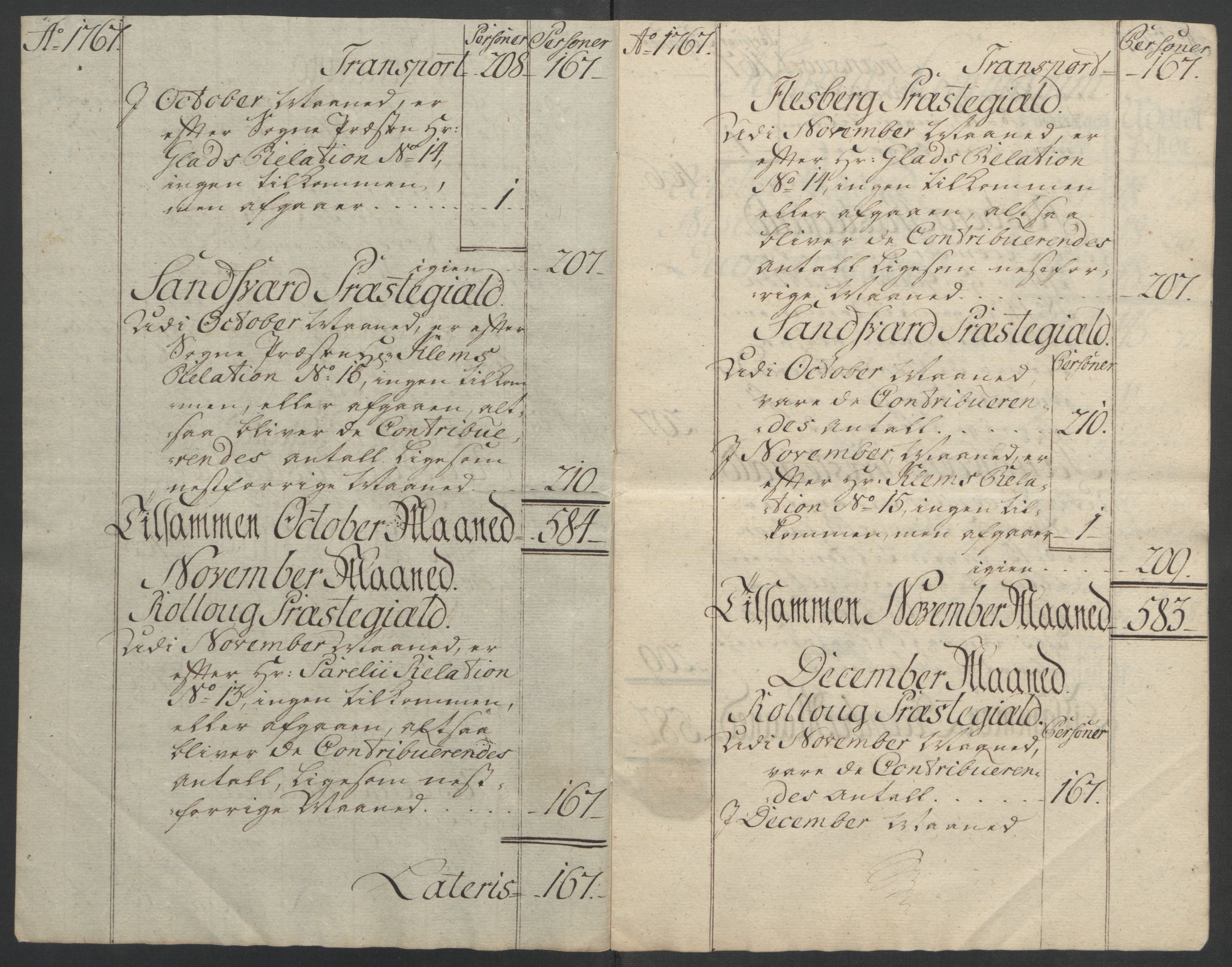 Rentekammeret inntil 1814, Reviderte regnskaper, Fogderegnskap, AV/RA-EA-4092/R24/L1672: Ekstraskatten Numedal og Sandsvær, 1762-1767, p. 342