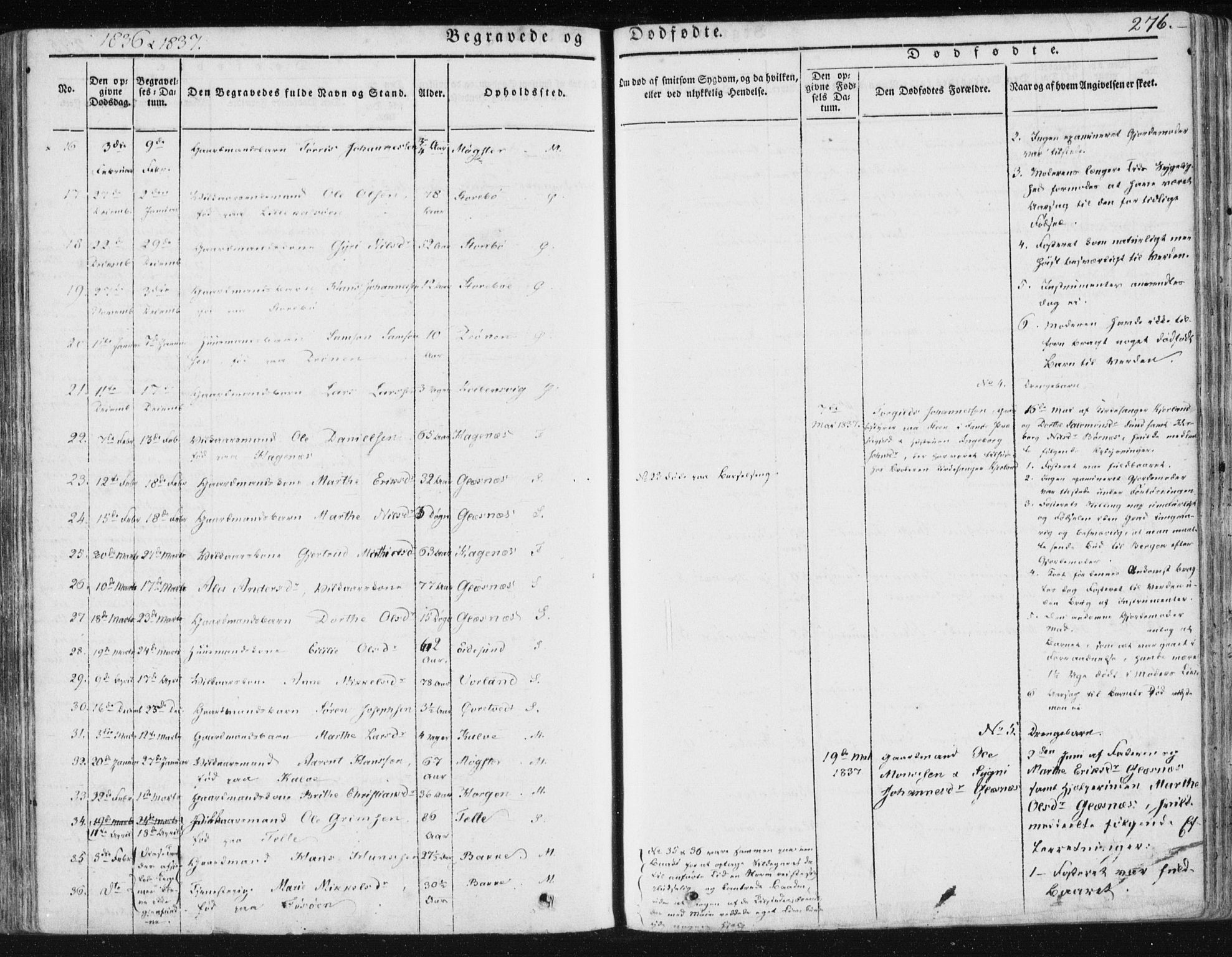 Sund sokneprestembete, AV/SAB-A-99930: Parish register (official) no. A 13, 1835-1849, p. 276