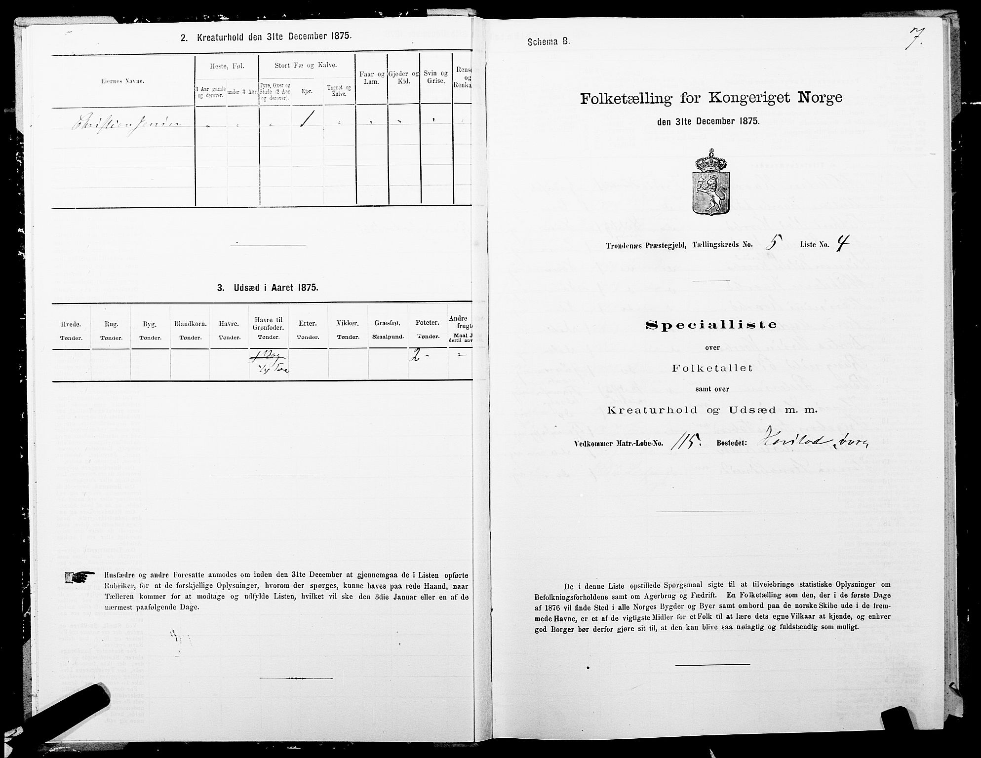 SATØ, 1875 census for 1914P Trondenes, 1875, p. 5007