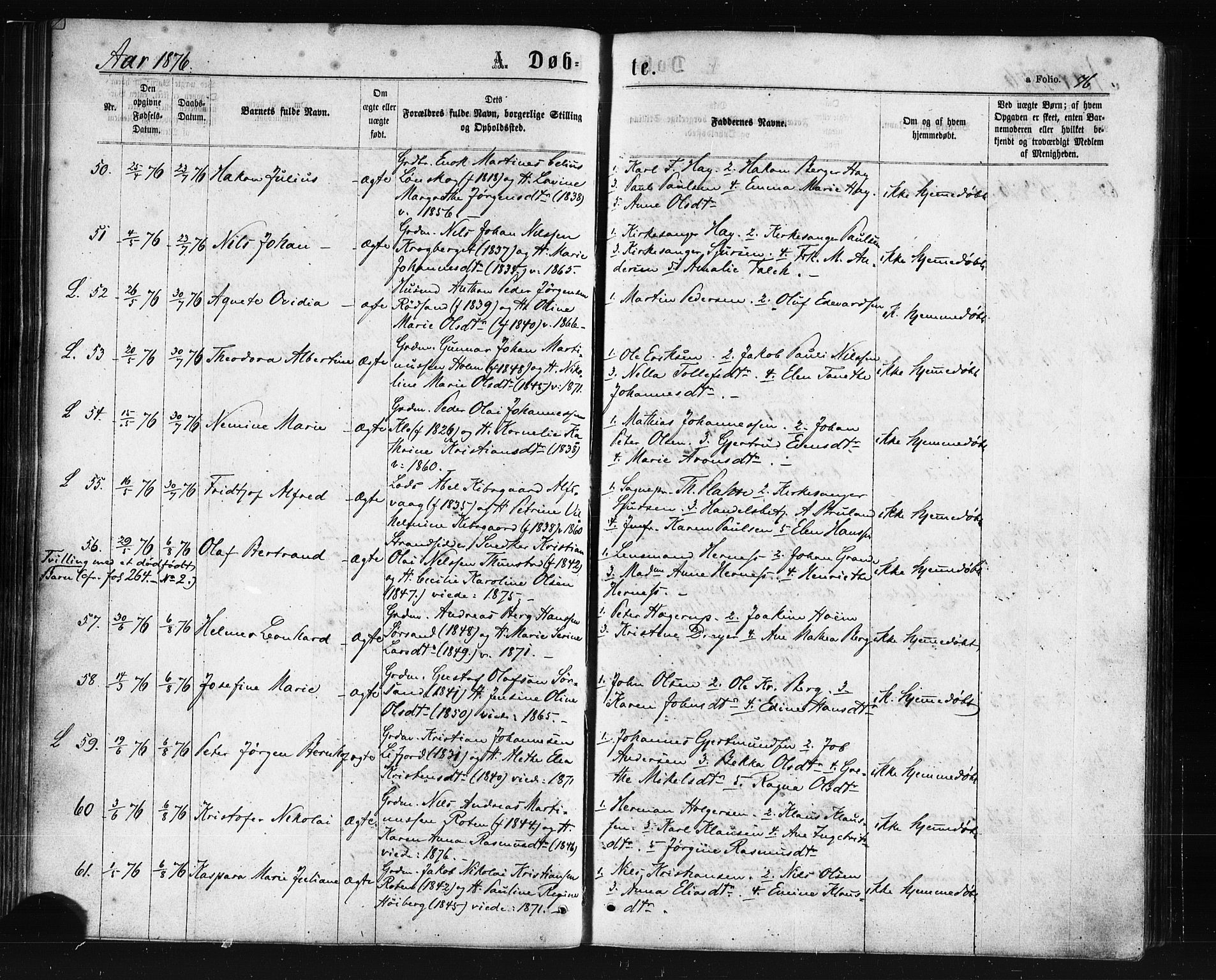 Ministerialprotokoller, klokkerbøker og fødselsregistre - Nordland, AV/SAT-A-1459/893/L1334: Parish register (official) no. 893A07, 1867-1877, p. 76