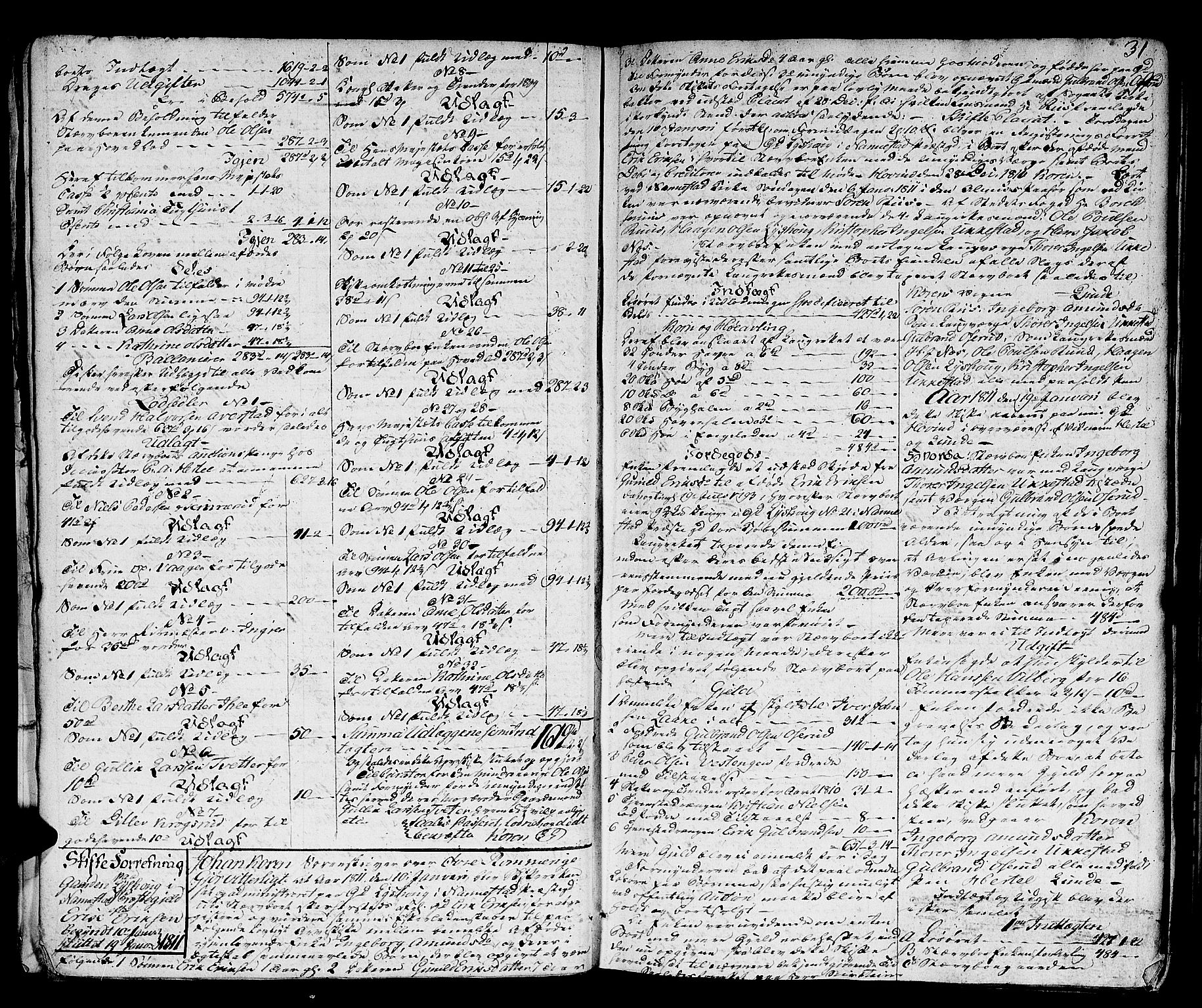 Øvre Romerike sorenskriveri, SAO/A-10649/H/Hb/L0016a: Skifteprotokoll nr. 16a, 1811-1819, p. 30b-31a