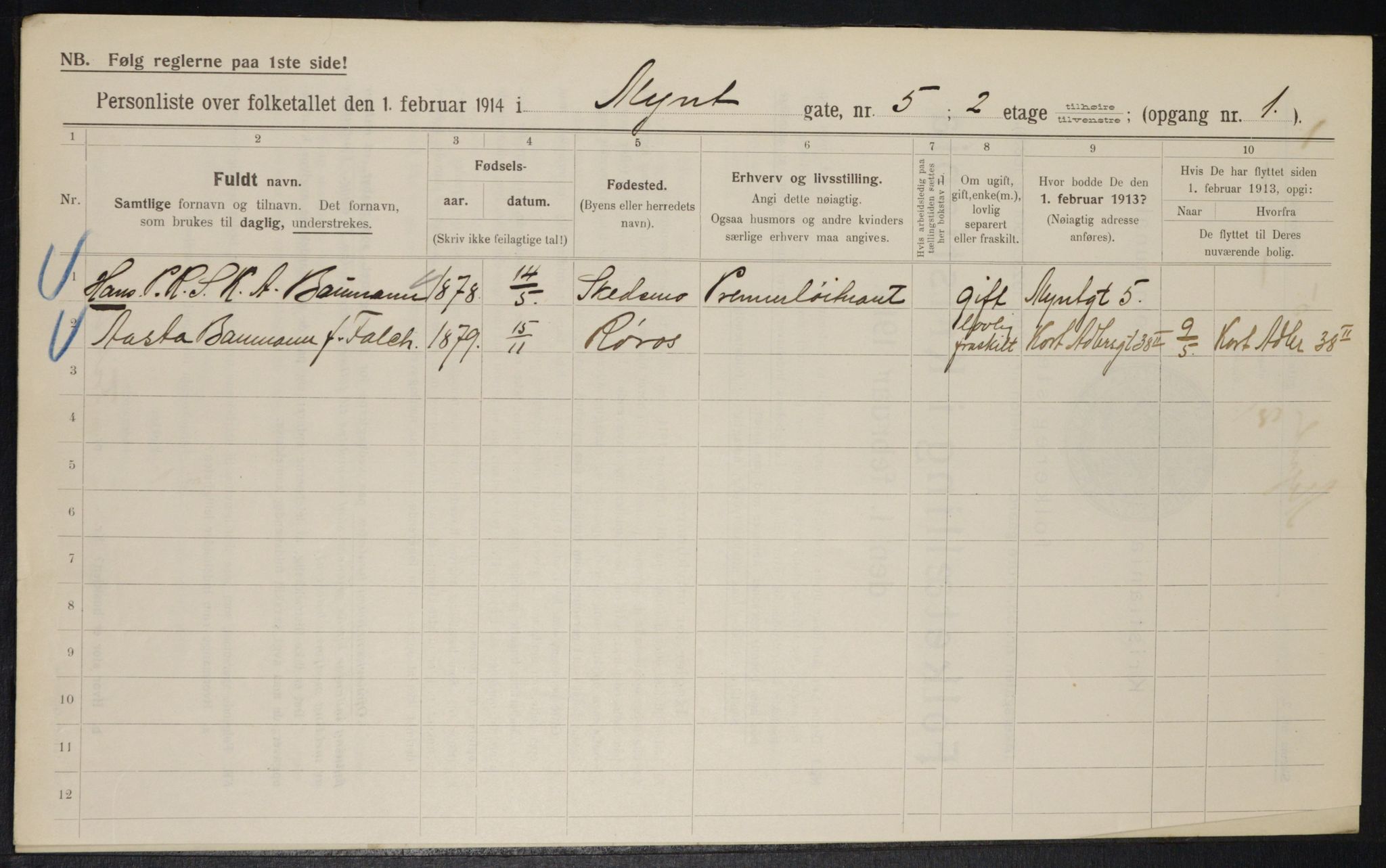 OBA, Municipal Census 1914 for Kristiania, 1914, p. 68390