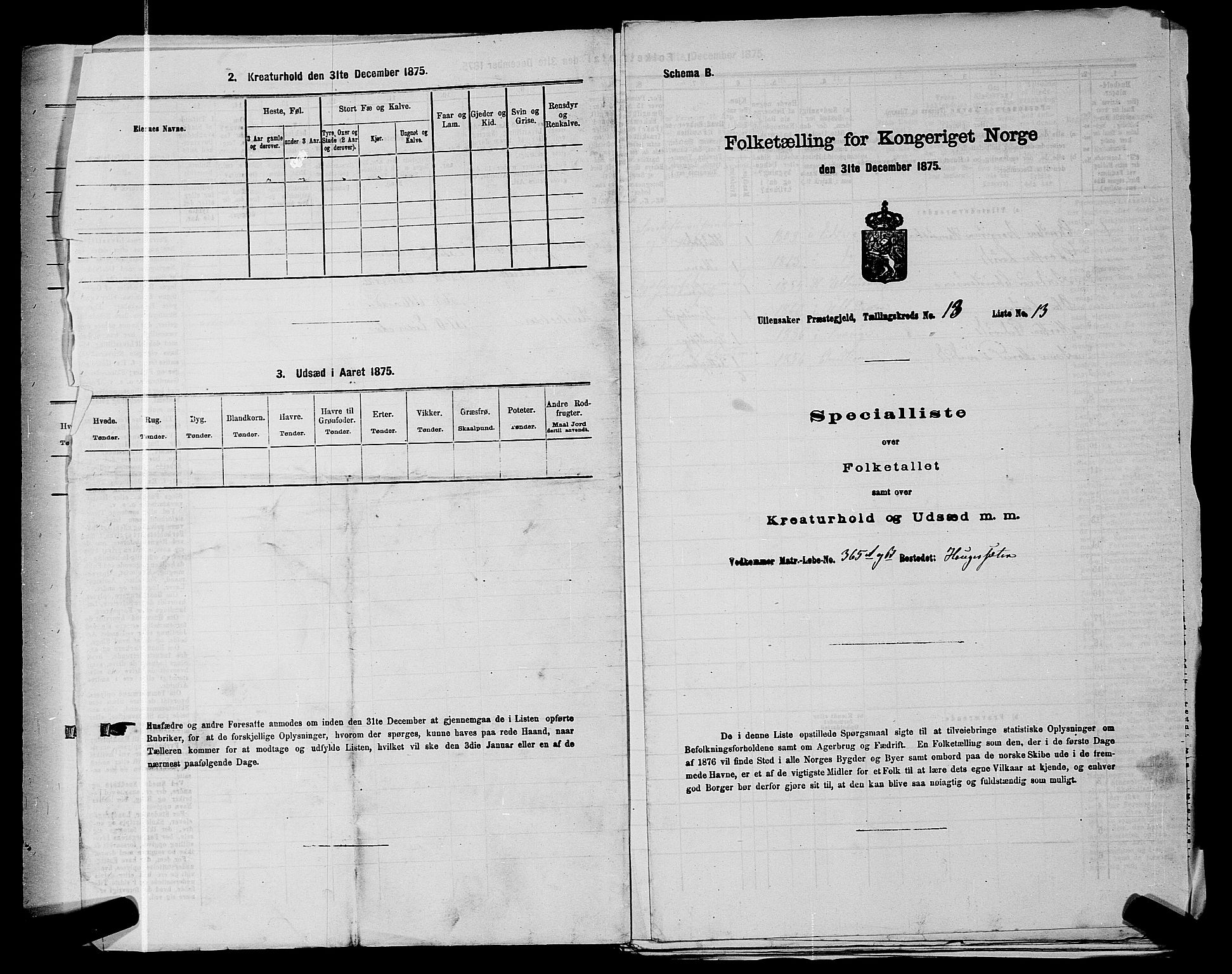 RA, 1875 census for 0235P Ullensaker, 1875, p. 1861