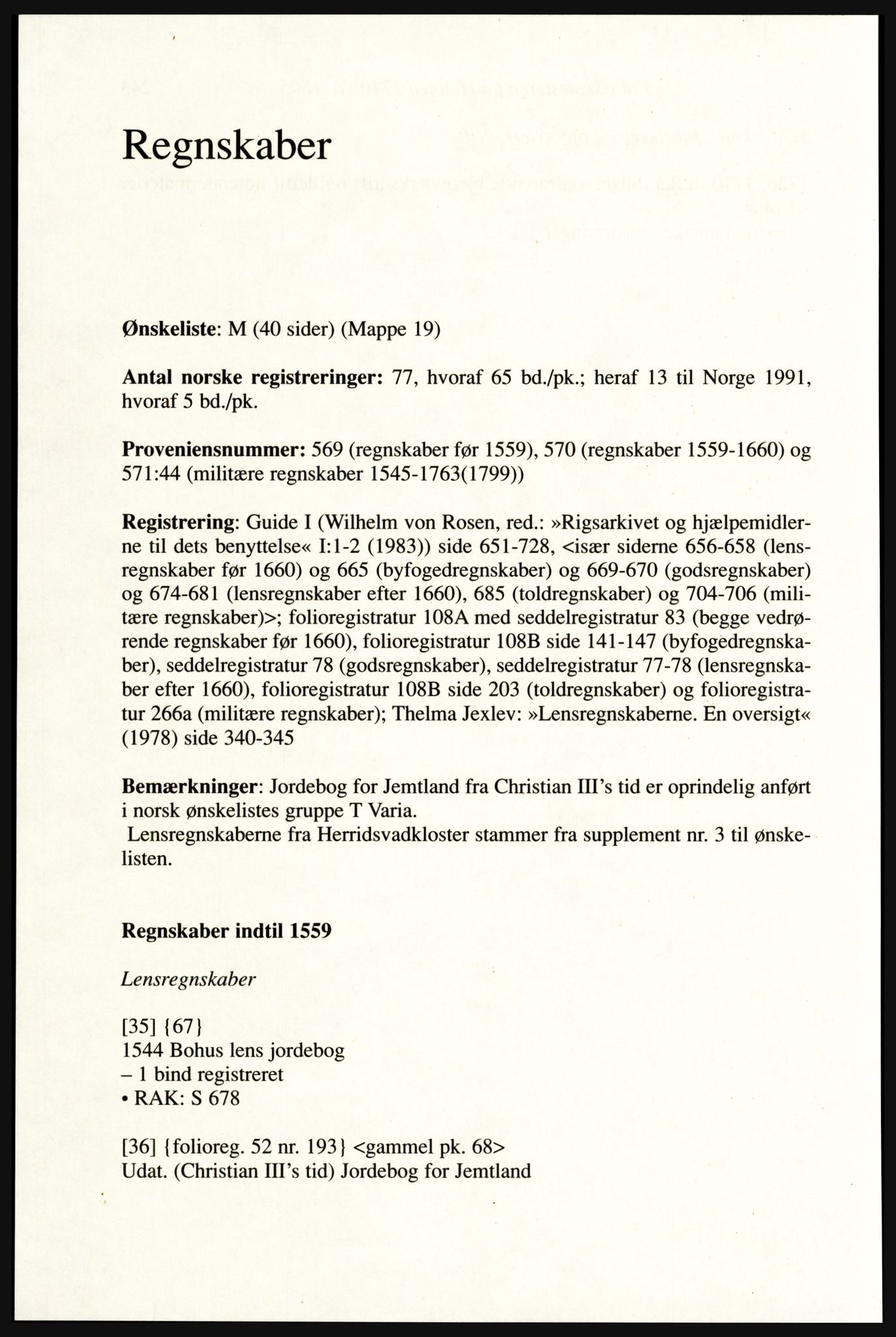 Publikasjoner utgitt av Arkivverket, PUBL/PUBL-001/A/0002: Erik Gøbel: NOREG, Tværregistratur over norgesrelevant materiale i Rigsarkivet i København (2000), 2000, p. 246