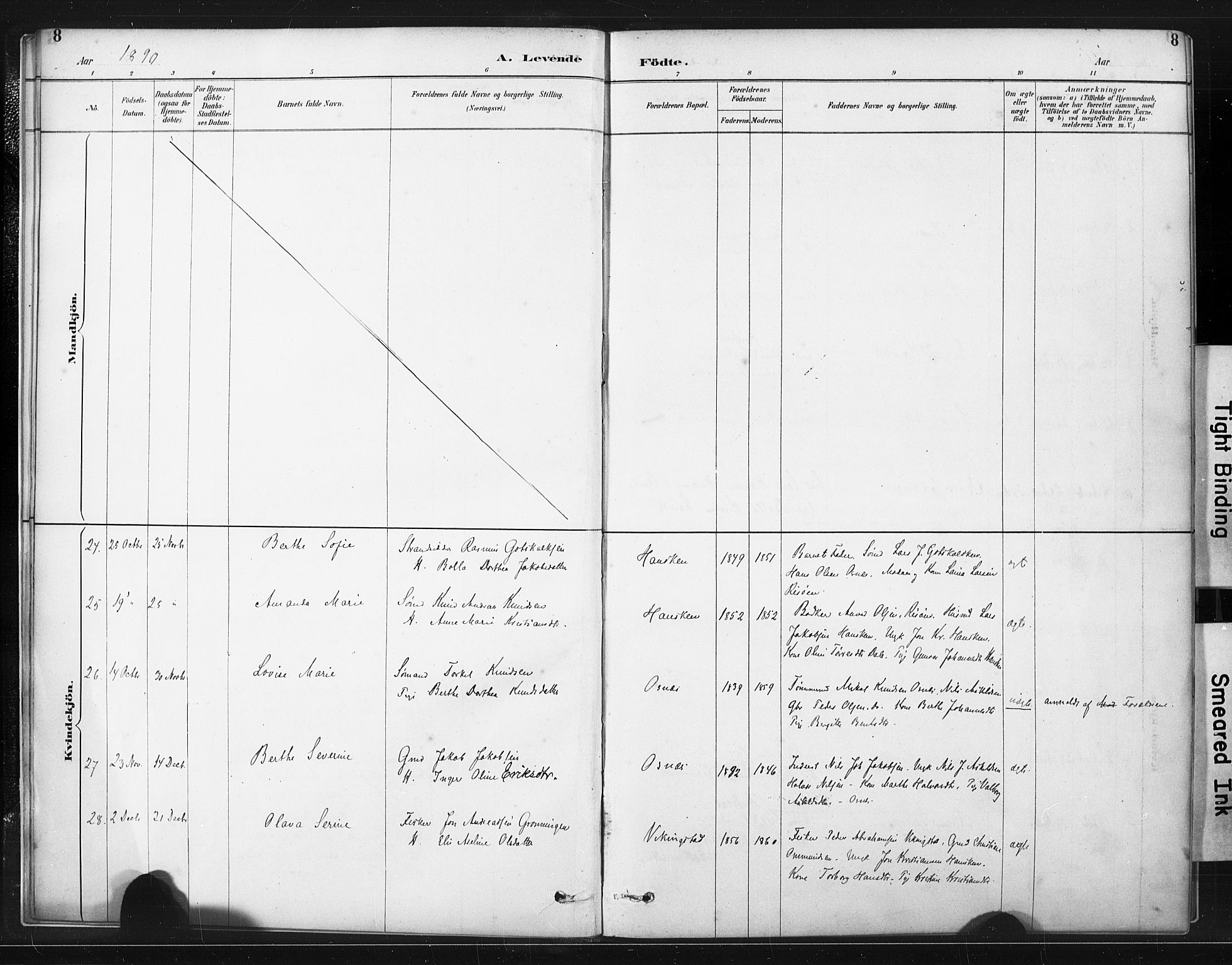 Torvastad sokneprestkontor, AV/SAST-A -101857/H/Ha/Haa/L0015: Parish register (official) no. A 14, 1888-1899, p. 8