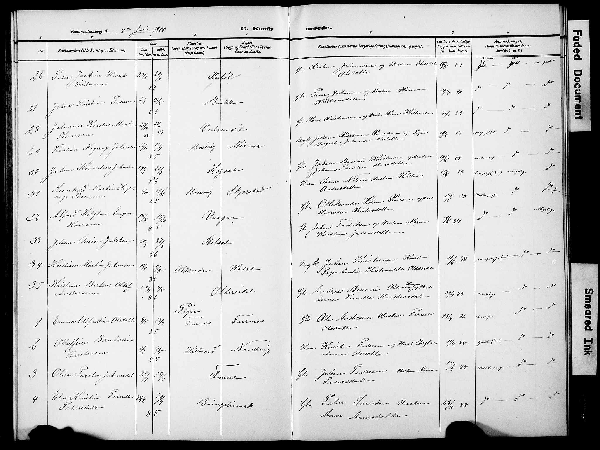 Ministerialprotokoller, klokkerbøker og fødselsregistre - Nordland, AV/SAT-A-1459/852/L0755: Parish register (copy) no. 852C06, 1895-1902