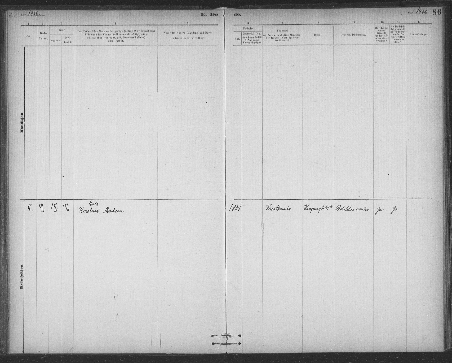 Ministerialprotokoller, klokkerbøker og fødselsregistre - Sør-Trøndelag, AV/SAT-A-1456/623/L0470: Parish register (official) no. 623A04, 1884-1938, p. 86