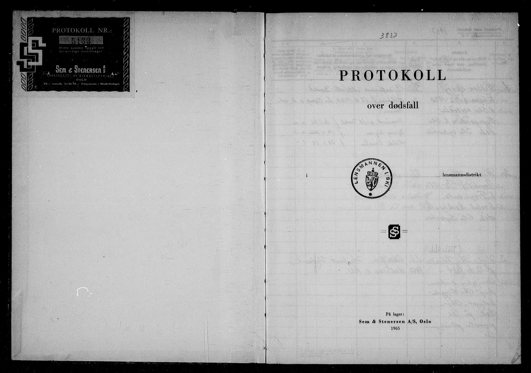 Ski lensmannskontor, SAO/A-10109/H/Ha/Haa/L0010: Dødsfallsprotokoll, 1967-1970