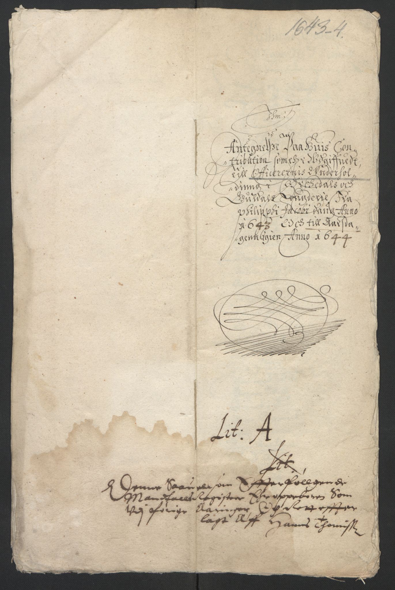 Rentekammeret inntil 1814, Reviderte regnskaper, Lensregnskaper, AV/RA-EA-5023/R/Rb/Rbw/L0080: Trondheim len, 1643-1644