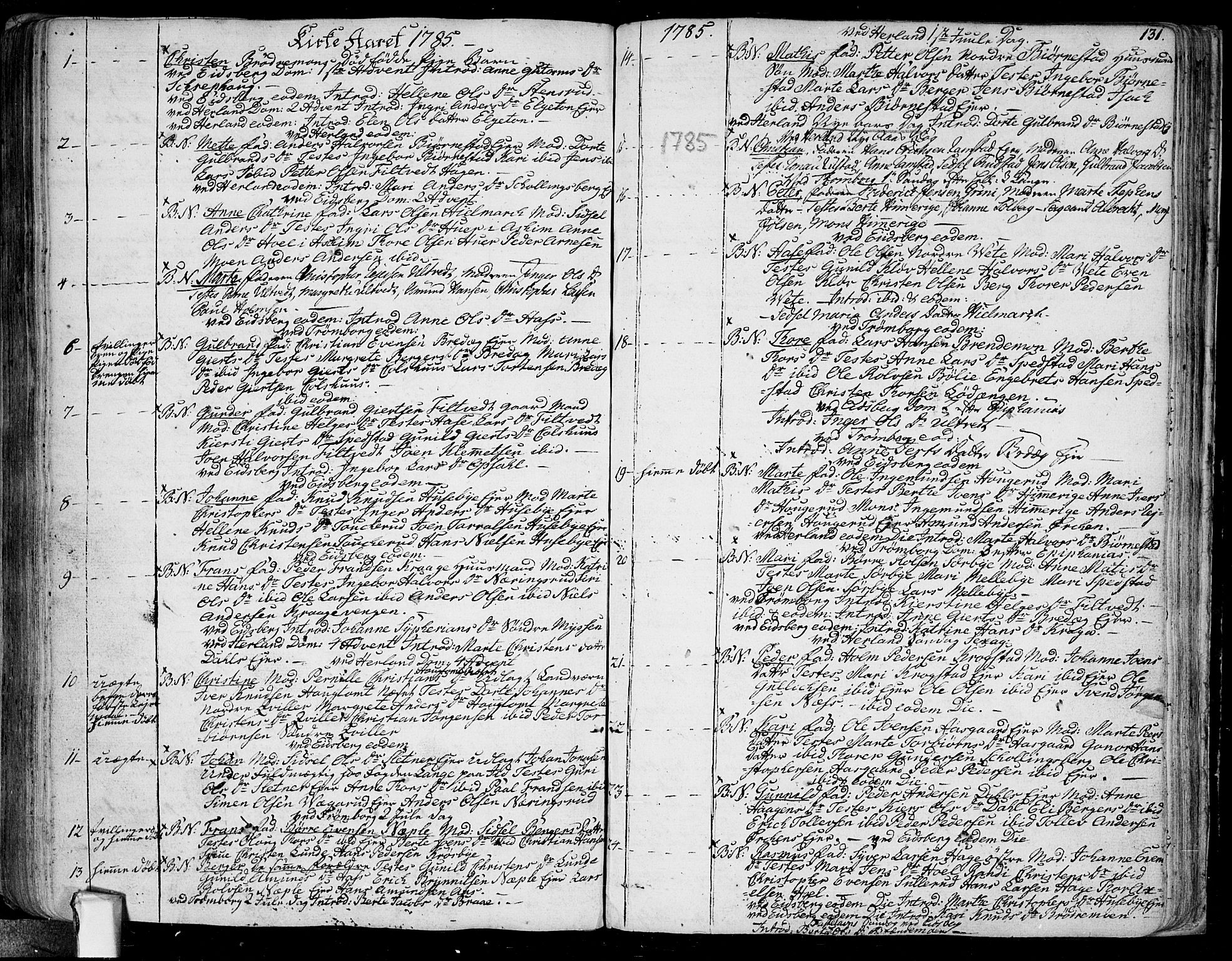 Eidsberg prestekontor Kirkebøker, SAO/A-10905/F/Fa/L0004: Parish register (official) no. I 4, 1759-1788, p. 131