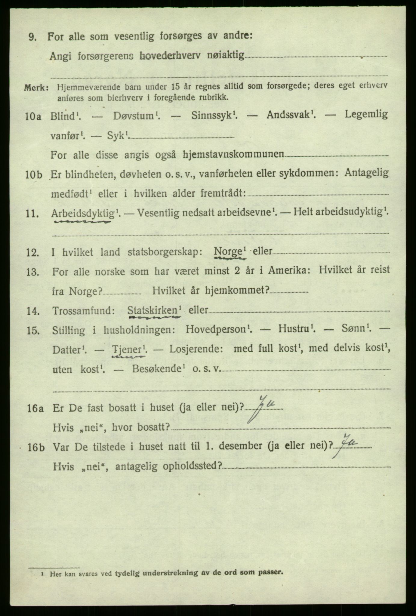 SAB, 1920 census for Førde, 1920, p. 3379