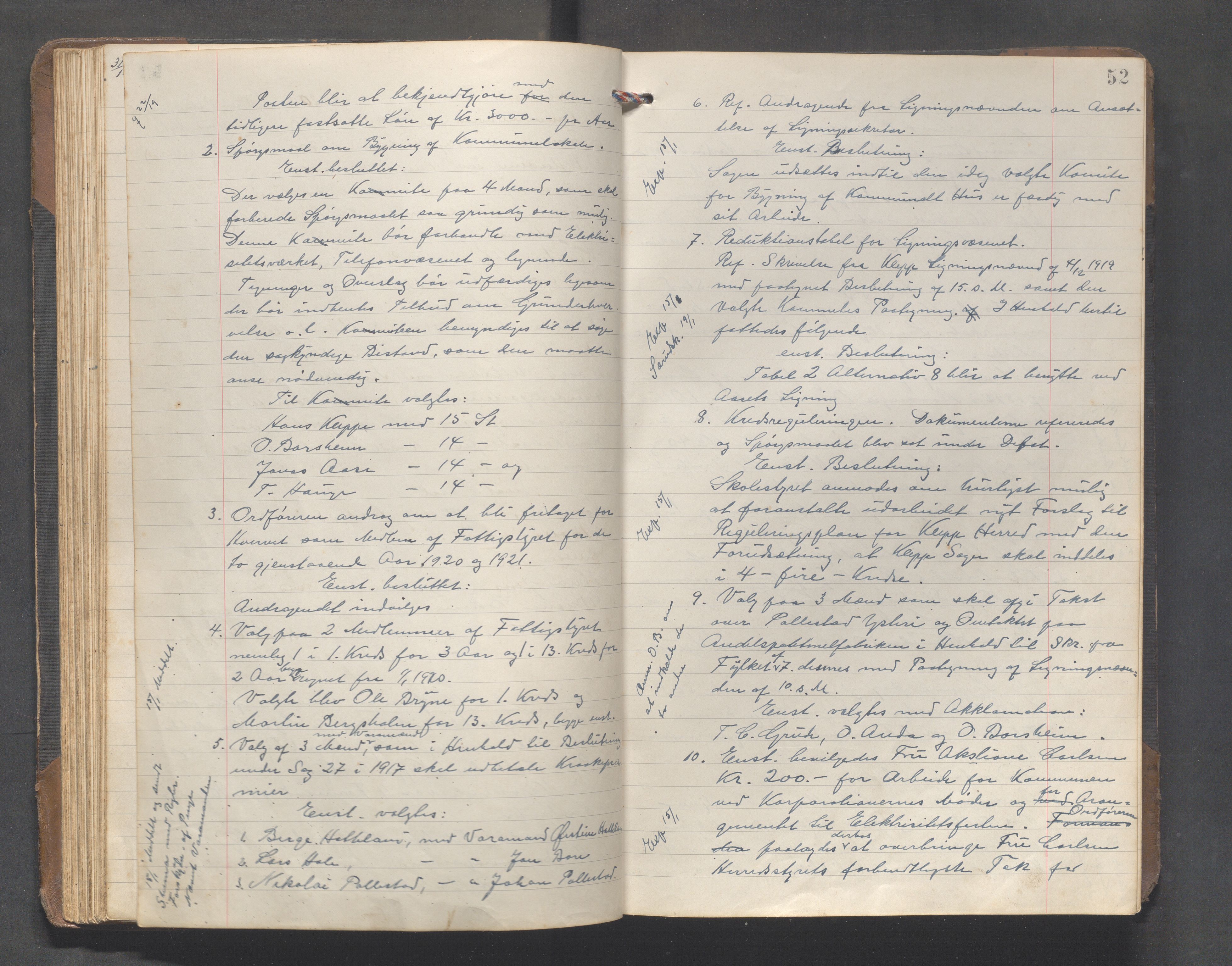 Klepp kommune - Formannskapet, IKAR/K-100277/A/L0007: Møtebok, 1918-1924, p. 52