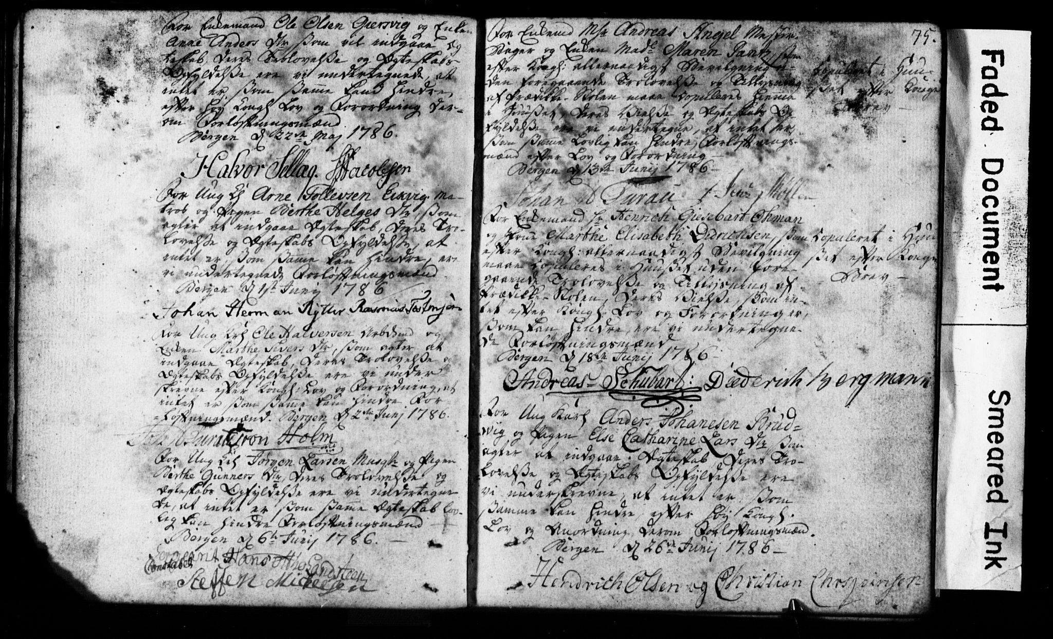 Korskirken sokneprestembete, AV/SAB-A-76101: Best man's statements no. II.5.1, 1776-1816, p. 75