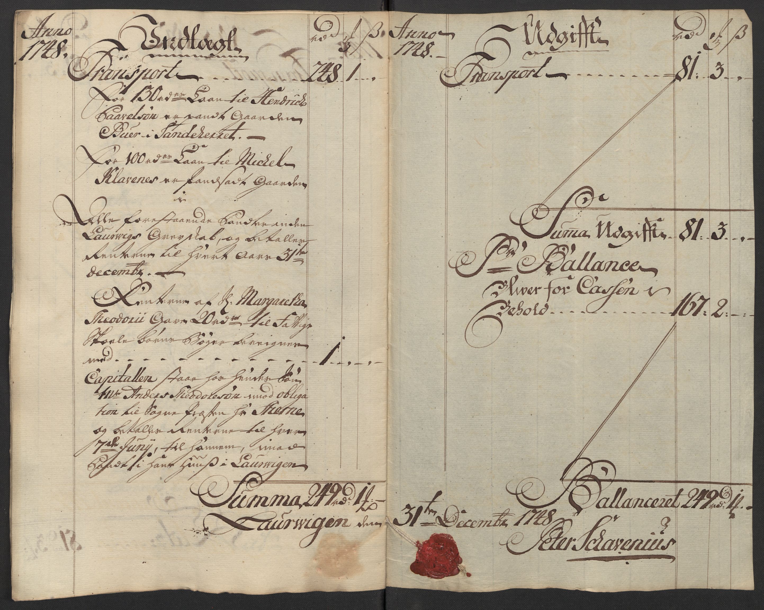 Kristiania tukthus, AV/SAO-A-10644/A/Ad/Adb/L0011: Innkomne skriv, rapporter og regnskap, 1742-1783, p. 57