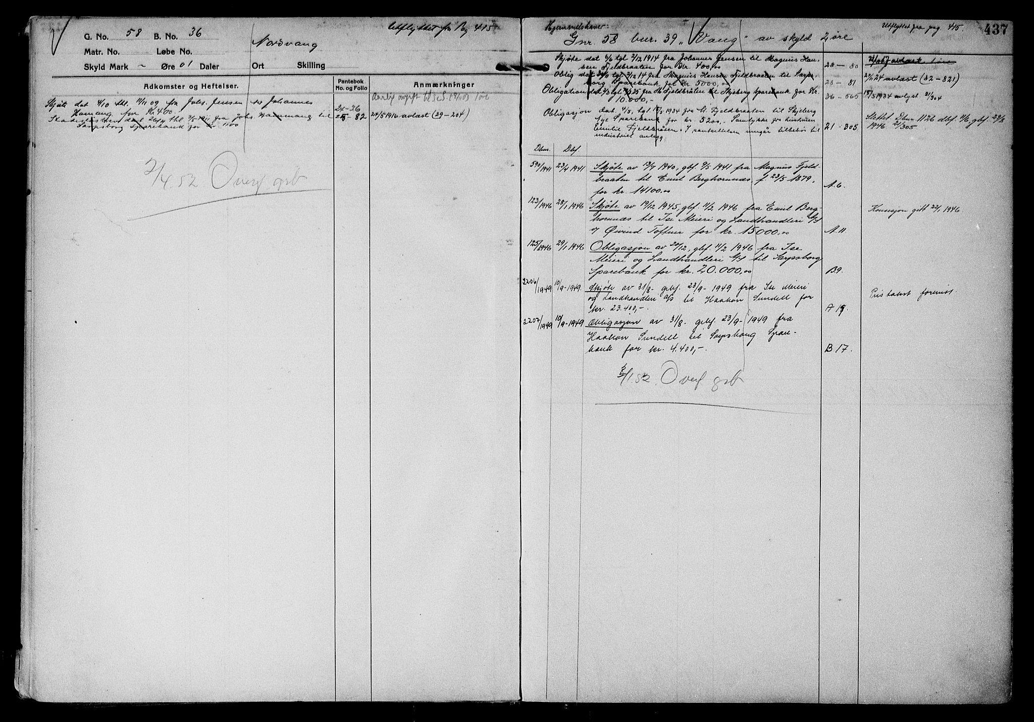 Tune sorenskriveri, AV/SAO-A-10470/G/Ga/Gab/Gabf/L0001: Mortgage register no. VI 1, 1782-1953, p. 437