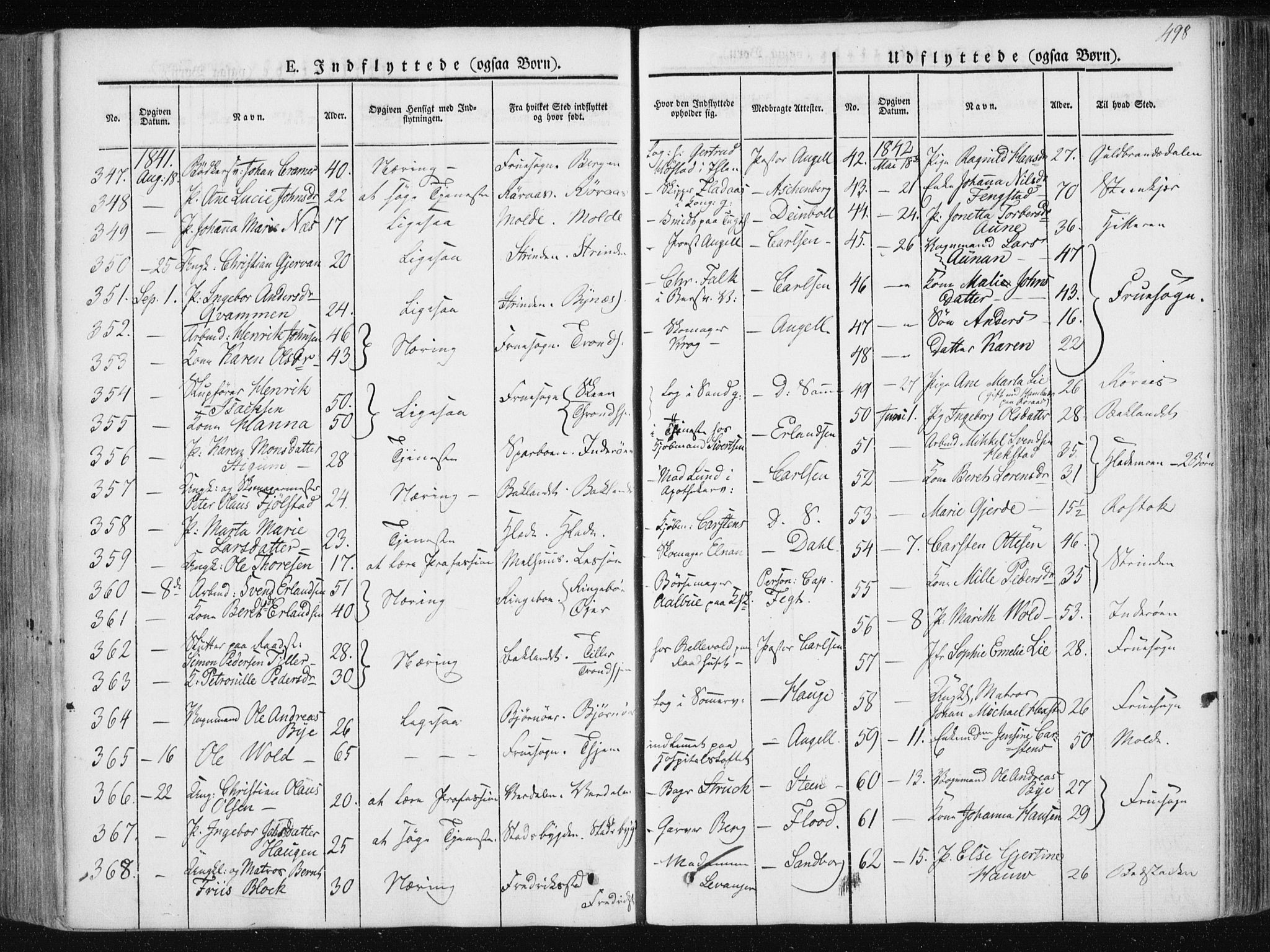 Ministerialprotokoller, klokkerbøker og fødselsregistre - Sør-Trøndelag, AV/SAT-A-1456/601/L0049: Parish register (official) no. 601A17, 1839-1847, p. 498