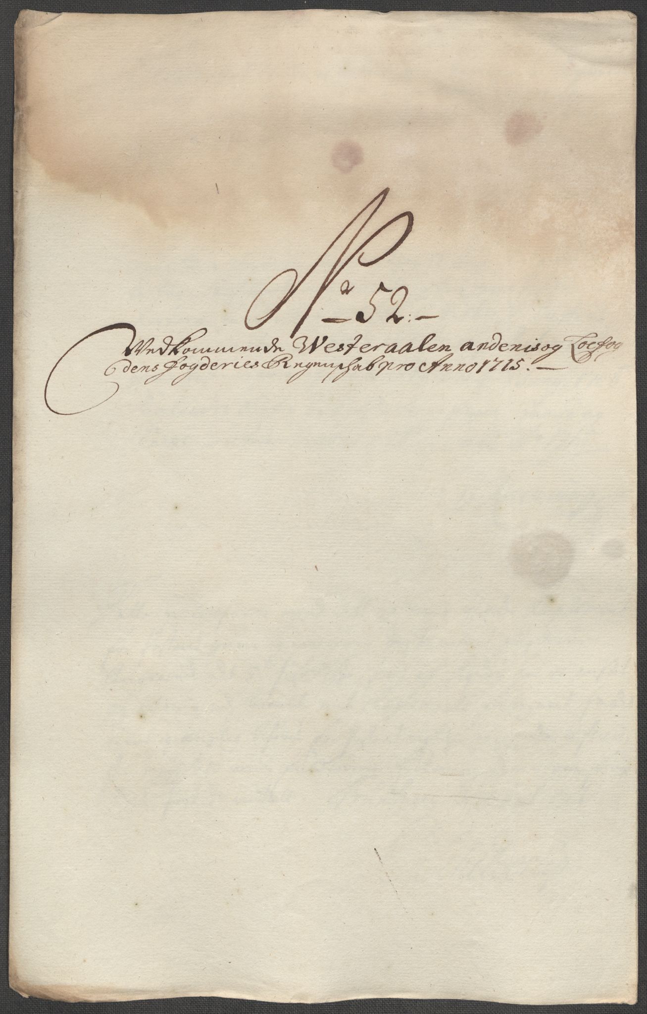 Rentekammeret inntil 1814, Reviderte regnskaper, Fogderegnskap, AV/RA-EA-4092/R67/L4681: Fogderegnskap Vesterålen, Andenes og Lofoten, 1715, p. 236