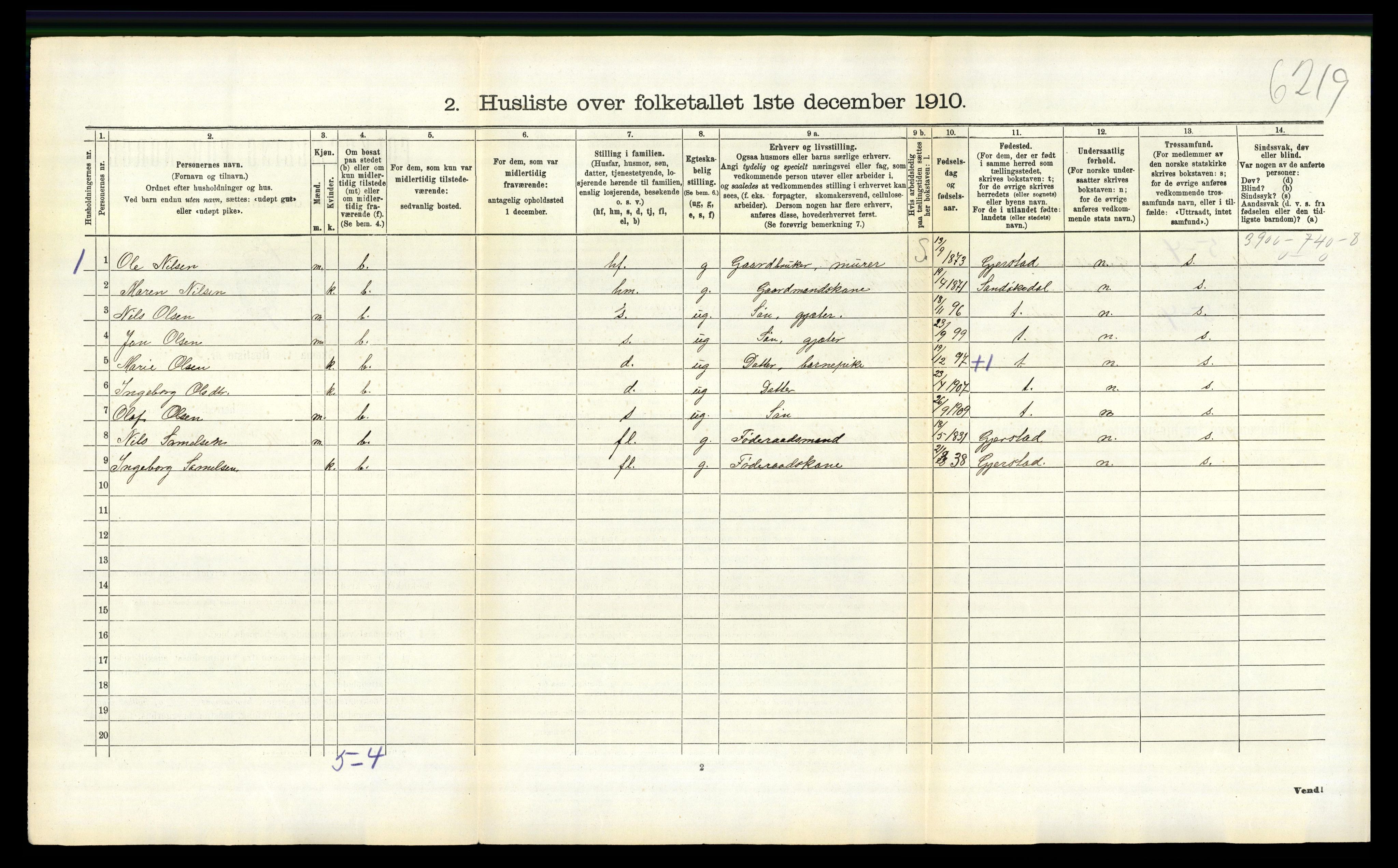 RA, 1910 census for Søndeled, 1910, p. 969