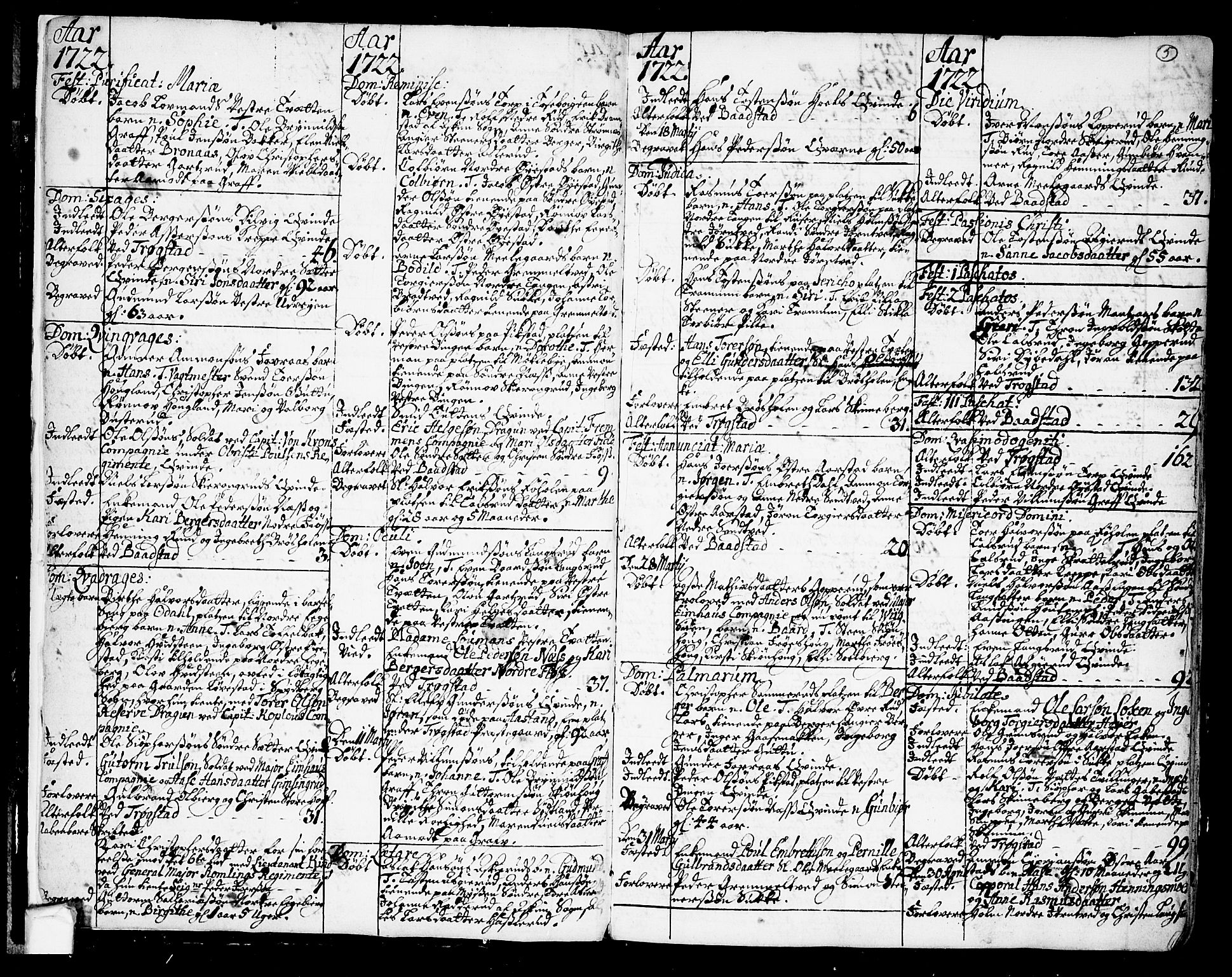 Trøgstad prestekontor Kirkebøker, SAO/A-10925/F/Fa/L0003: Parish register (official) no. I 3, 1721-1749, p. 5