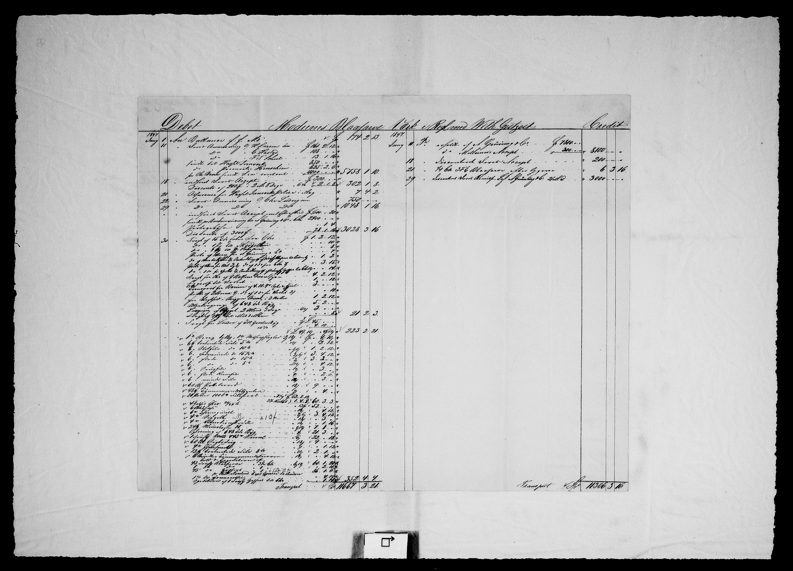 Modums Blaafarveværk, AV/RA-PA-0157/G/Gd/Gdc/L0221/0001: -- / Hiesige und Auswartige Rechnungen, 1846-1849, p. 3