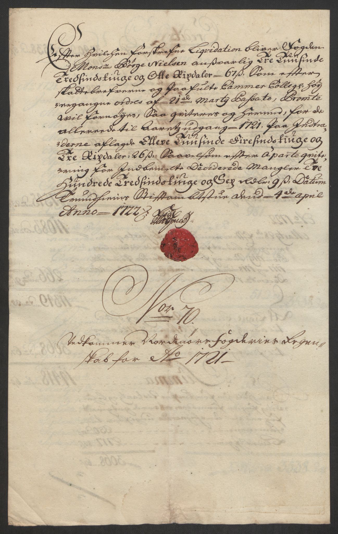 Rentekammeret inntil 1814, Reviderte regnskaper, Fogderegnskap, RA/EA-4092/R56/L3754: Fogderegnskap Nordmøre, 1721, p. 383