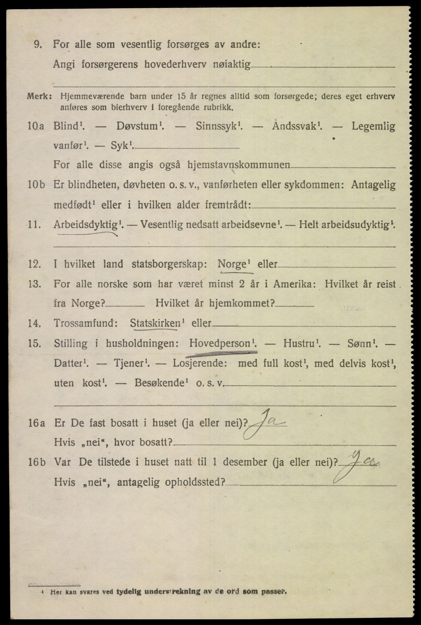 SAK, 1920 census for Hidra, 1920, p. 1163