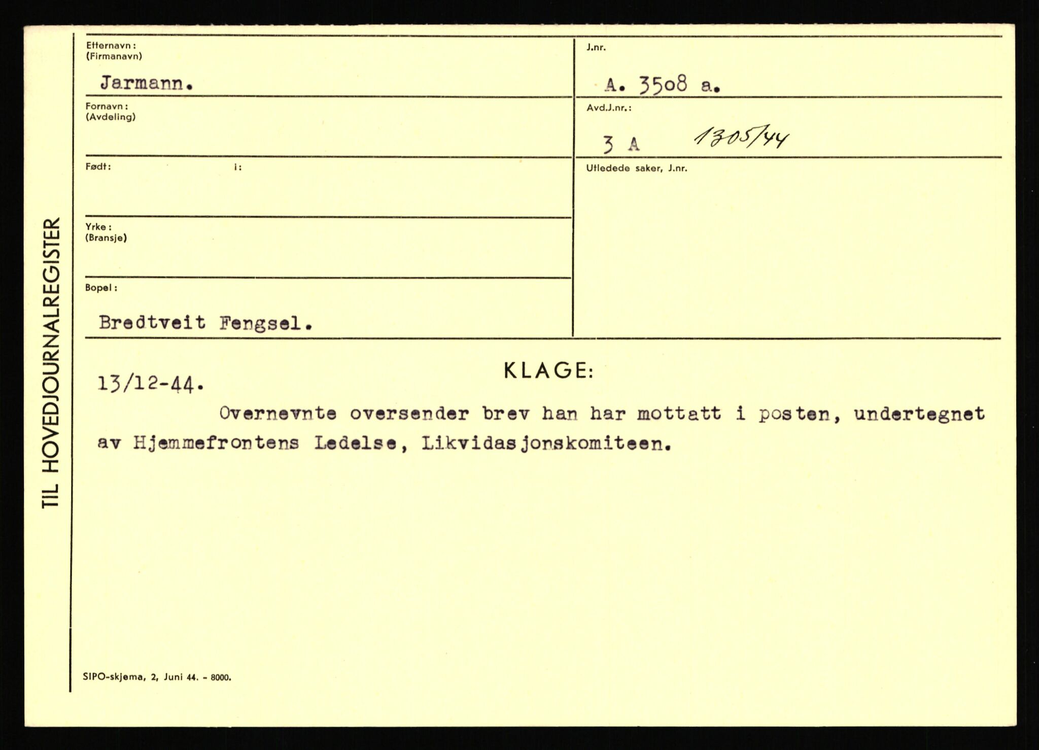 Statspolitiet - Hovedkontoret / Osloavdelingen, AV/RA-S-1329/C/Ca/L0007: Hol - Joelsen, 1943-1945, p. 3510