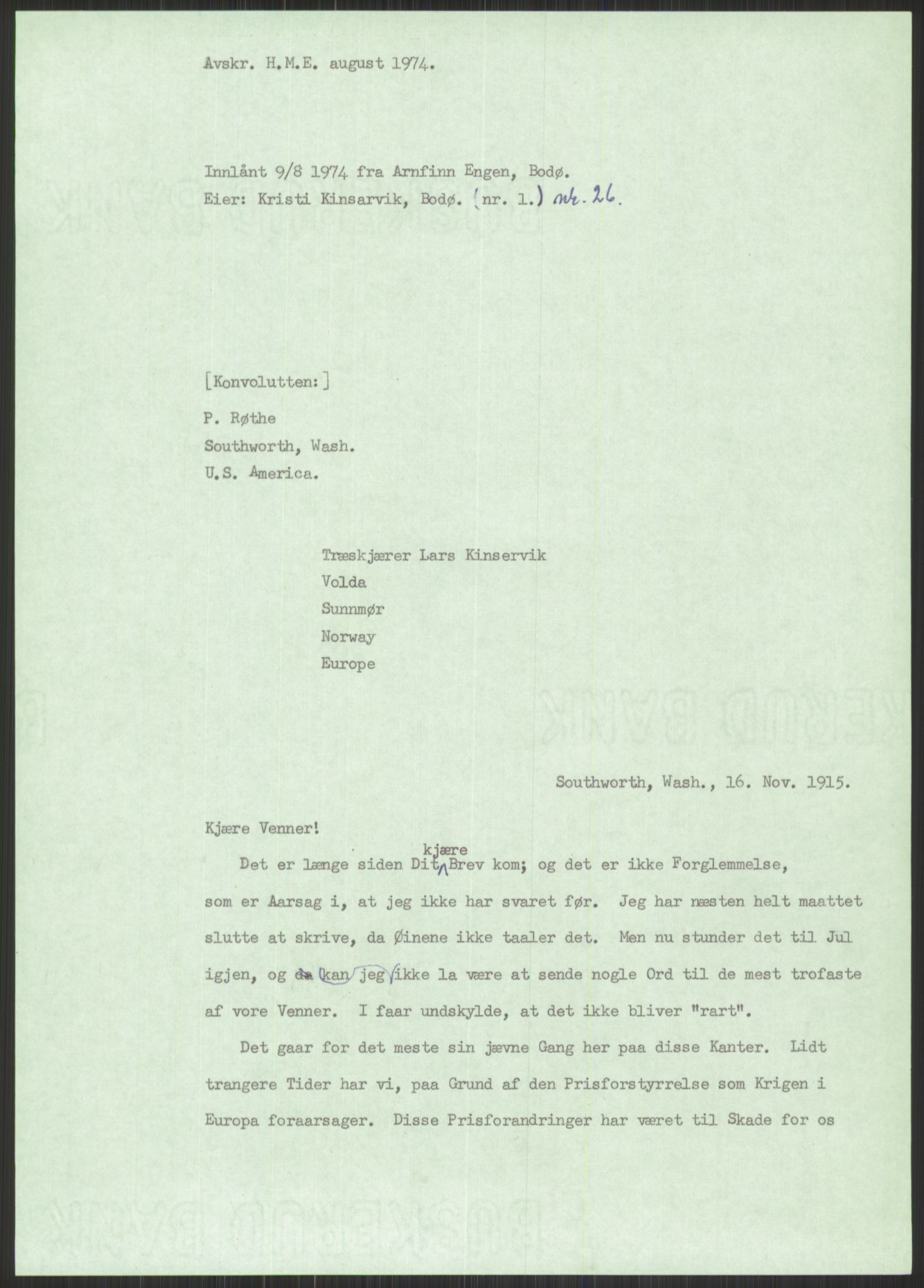 Samlinger til kildeutgivelse, Amerikabrevene, AV/RA-EA-4057/F/L0031: Innlån fra Hordaland: Hereid - Måkestad, 1838-1914, p. 473