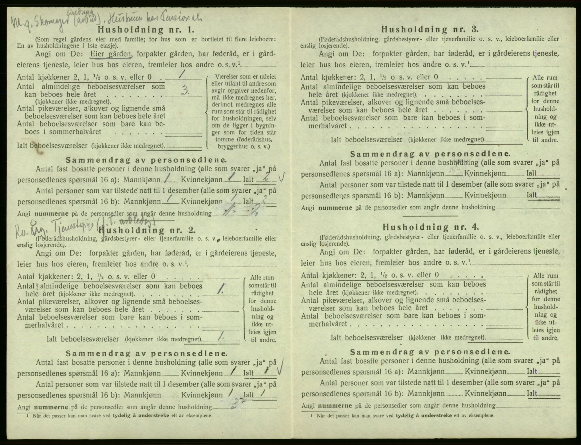 SAB, 1920 census for Odda, 1920, p. 370