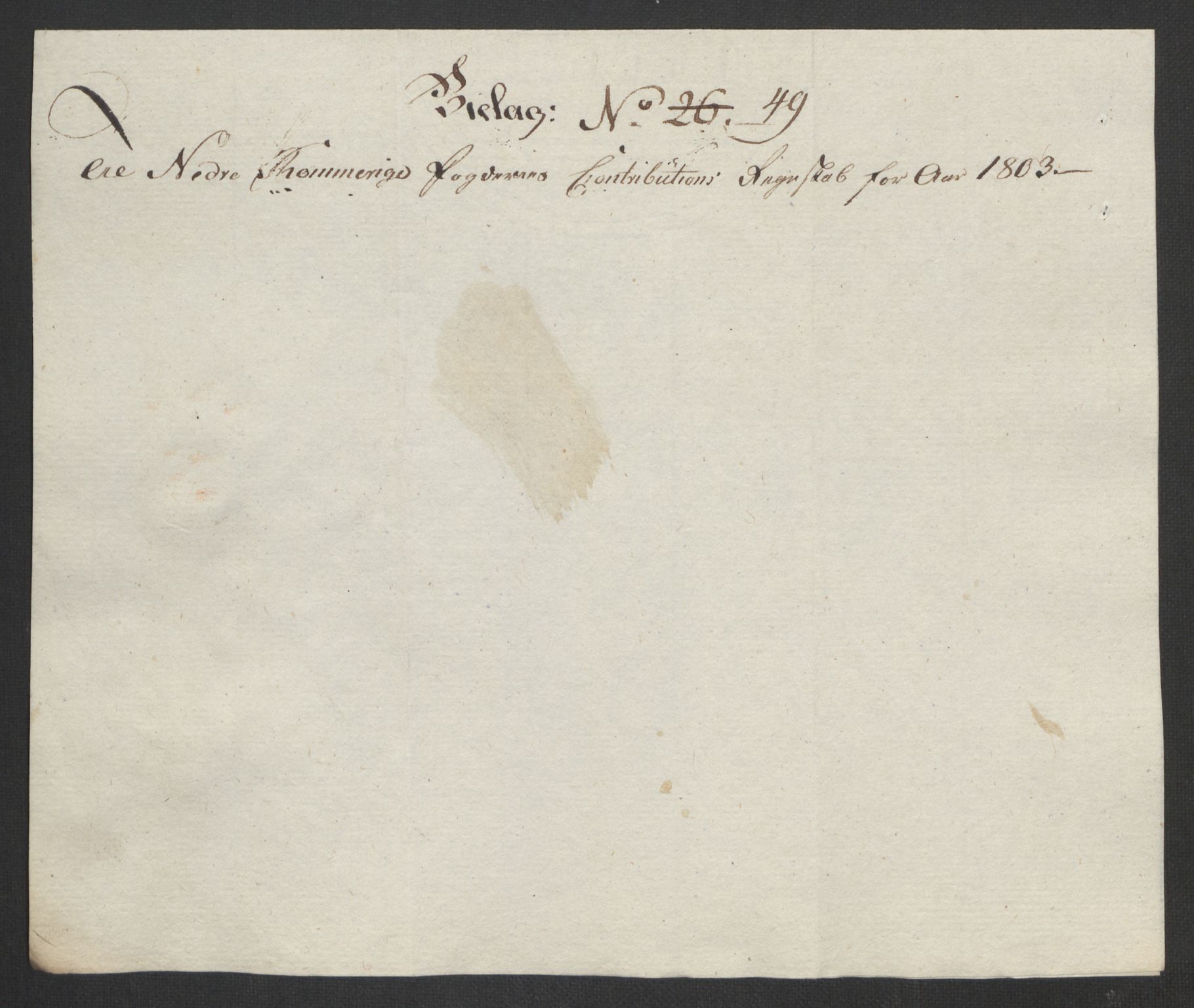 Rentekammeret inntil 1814, Reviderte regnskaper, Fogderegnskap, AV/RA-EA-4092/R11/L0679: Fogderegnskap Nedre Romerike, 1803, p. 161