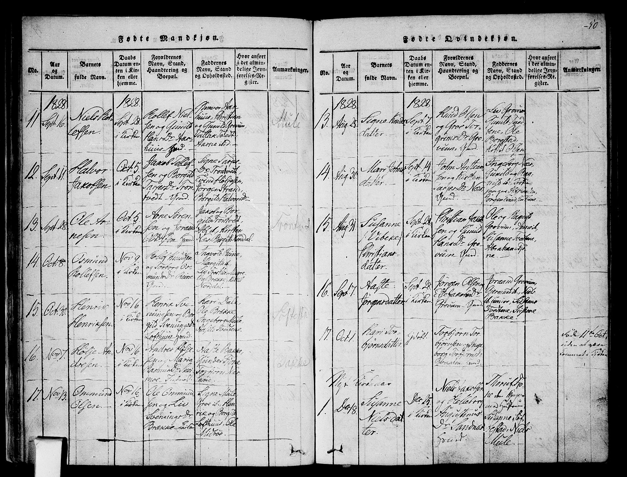 Nissedal kirkebøker, AV/SAKO-A-288/F/Fa/L0002: Parish register (official) no. I 2, 1814-1845, p. 50