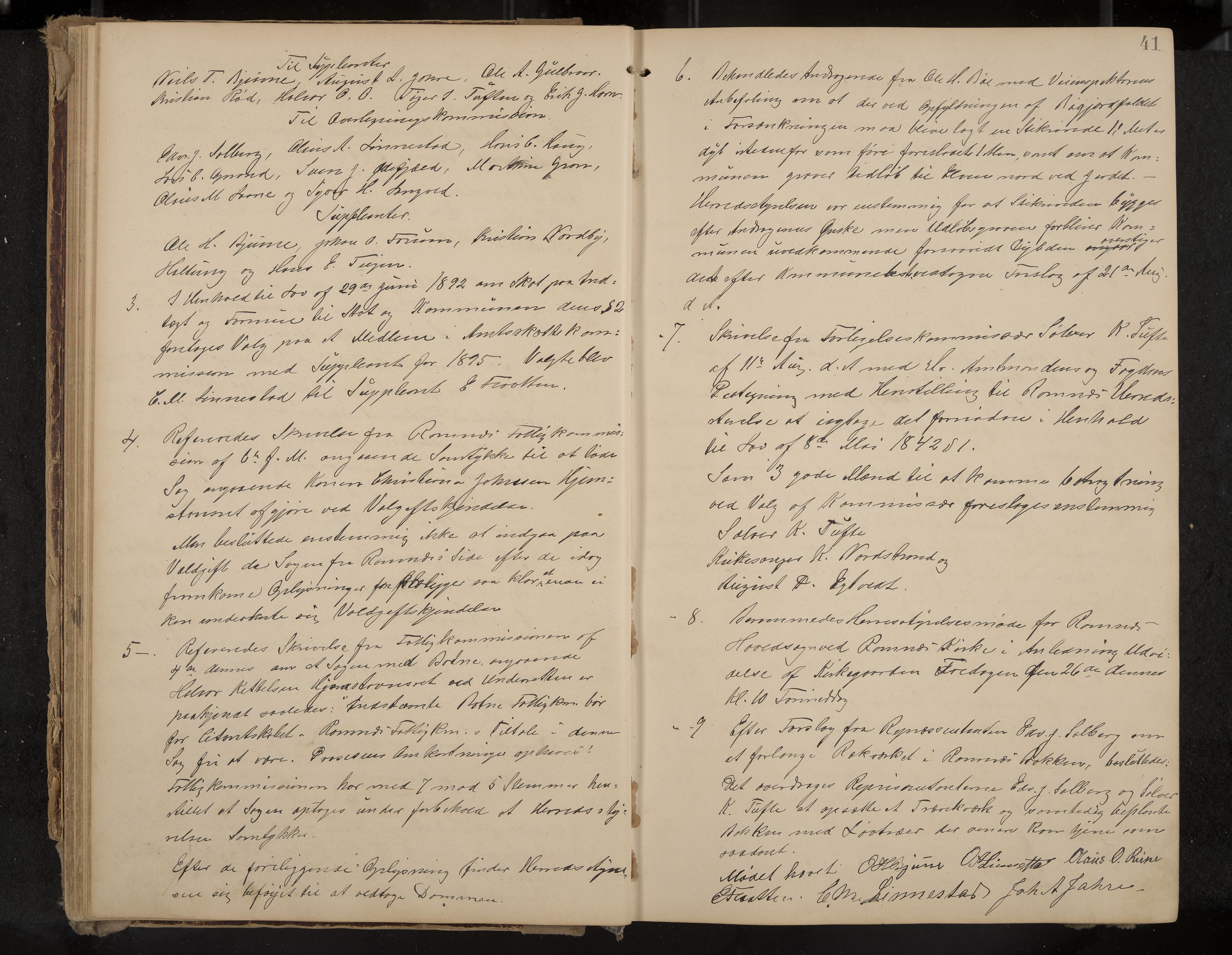 Ramnes formannskap og sentraladministrasjon, IKAK/0718021/A/Aa/L0004: Møtebok, 1892-1907, p. 41