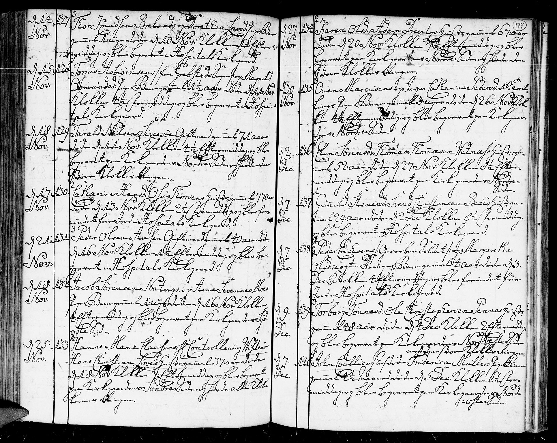 Kristiansand domprosti, AV/SAK-1112-0006/F/Fa/L0004: Parish register (official) no. A 4, 1762-1794, p. 177