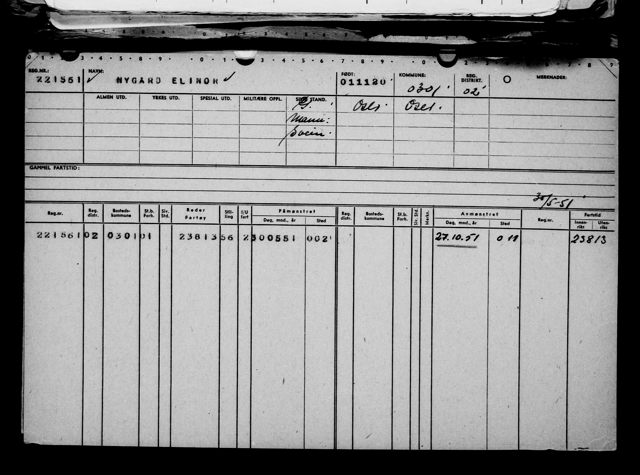 Direktoratet for sjømenn, AV/RA-S-3545/G/Gb/L0187: Hovedkort, 1920, p. 15