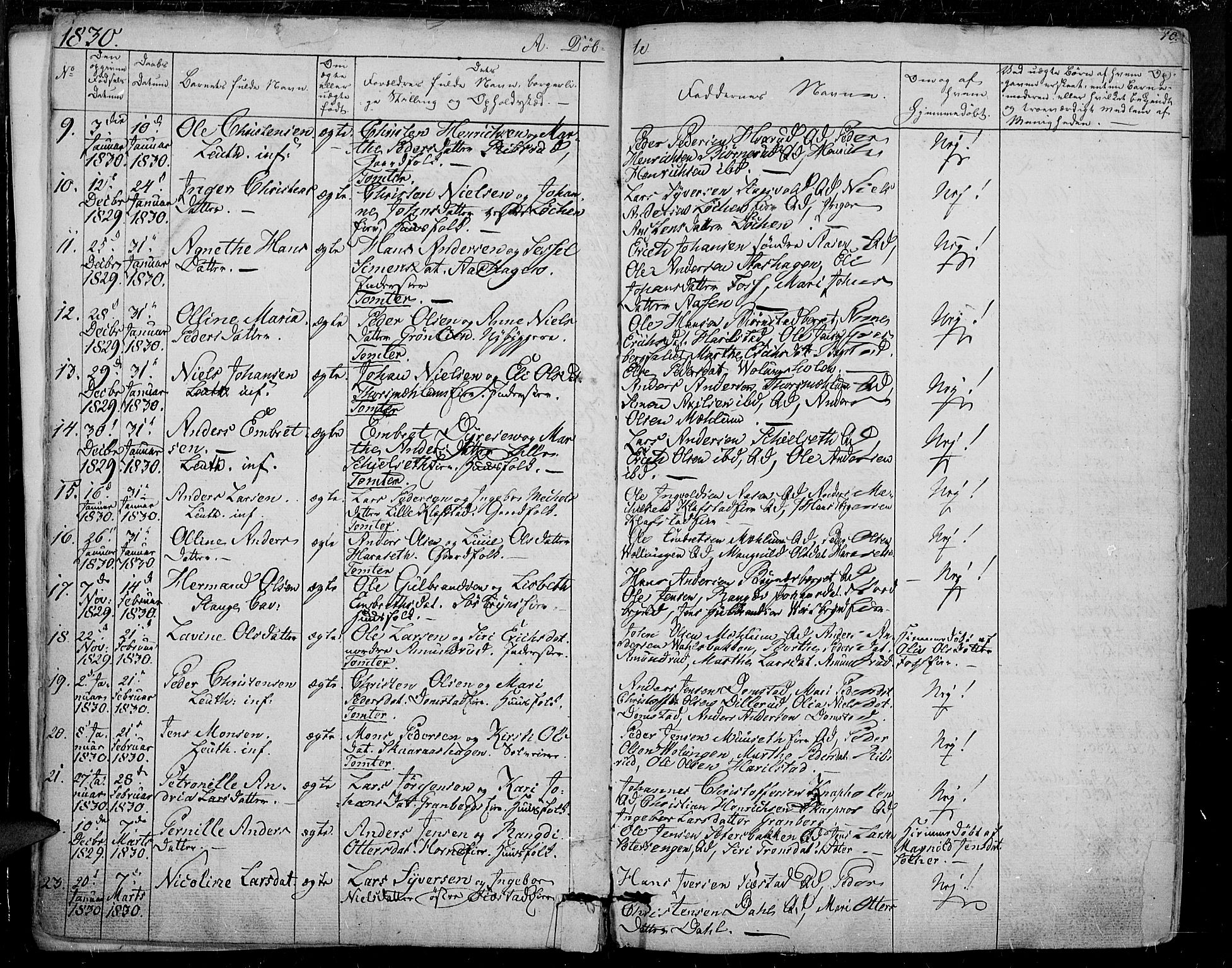 Romedal prestekontor, AV/SAH-PREST-004/K/L0003: Parish register (official) no. 3, 1829-1846, p. 10