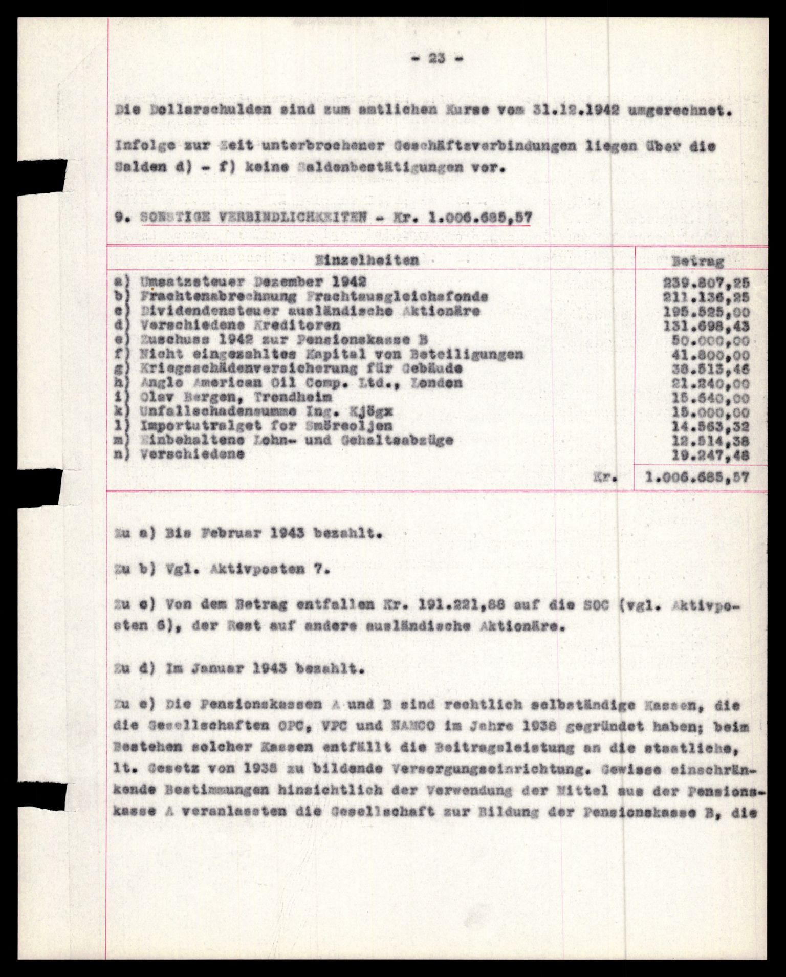 Forsvarets Overkommando. 2 kontor. Arkiv 11.4. Spredte tyske arkivsaker, AV/RA-RAFA-7031/D/Dar/Darc/L0030: Tyske oppgaver over norske industribedrifter, 1940-1943, p. 306