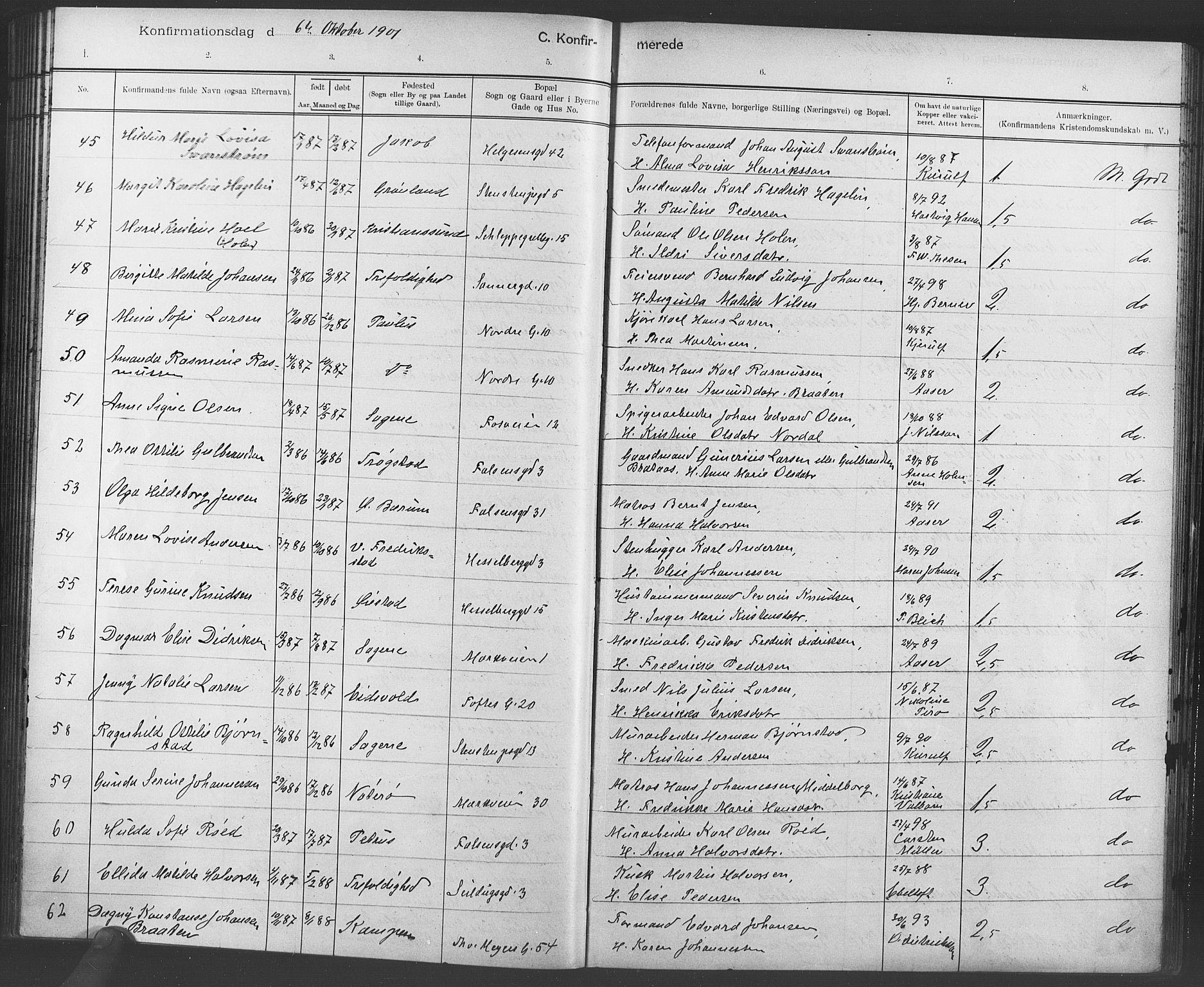 Paulus prestekontor Kirkebøker, AV/SAO-A-10871/F/Fa/L0007: Parish register (official) no. 7, 1897-1915