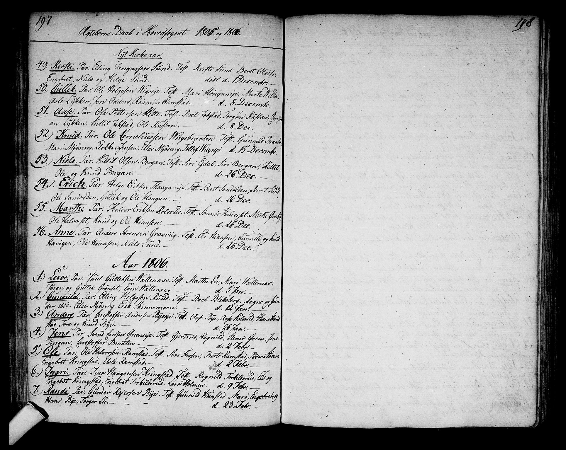 Sigdal kirkebøker, SAKO/A-245/F/Fa/L0003: Parish register (official) no. I 3, 1793-1811, p. 197-198