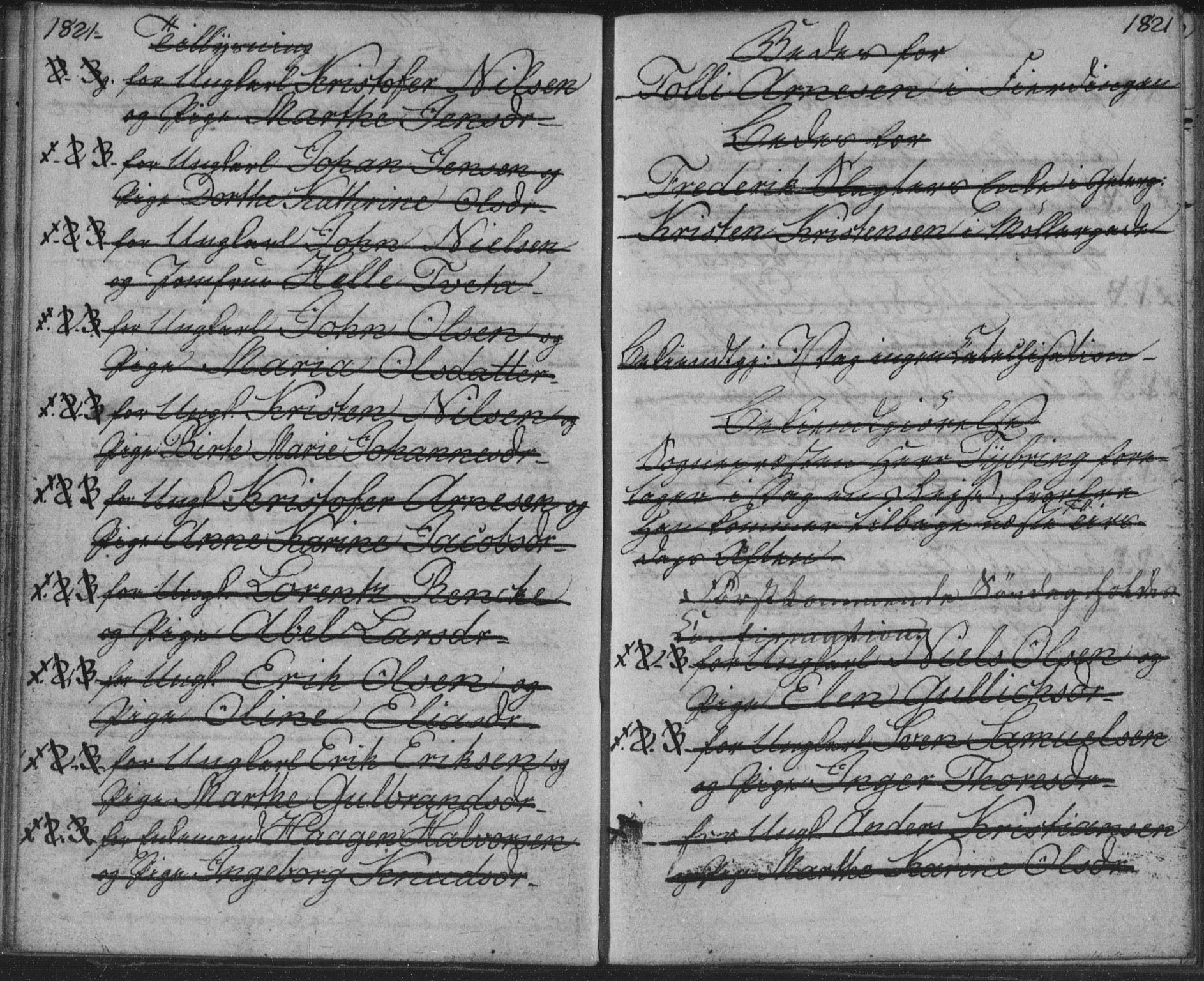 Bragernes kirkebøker, AV/SAKO-A-6/H/Ha/L0001: Banns register no. 1, 1817-1831