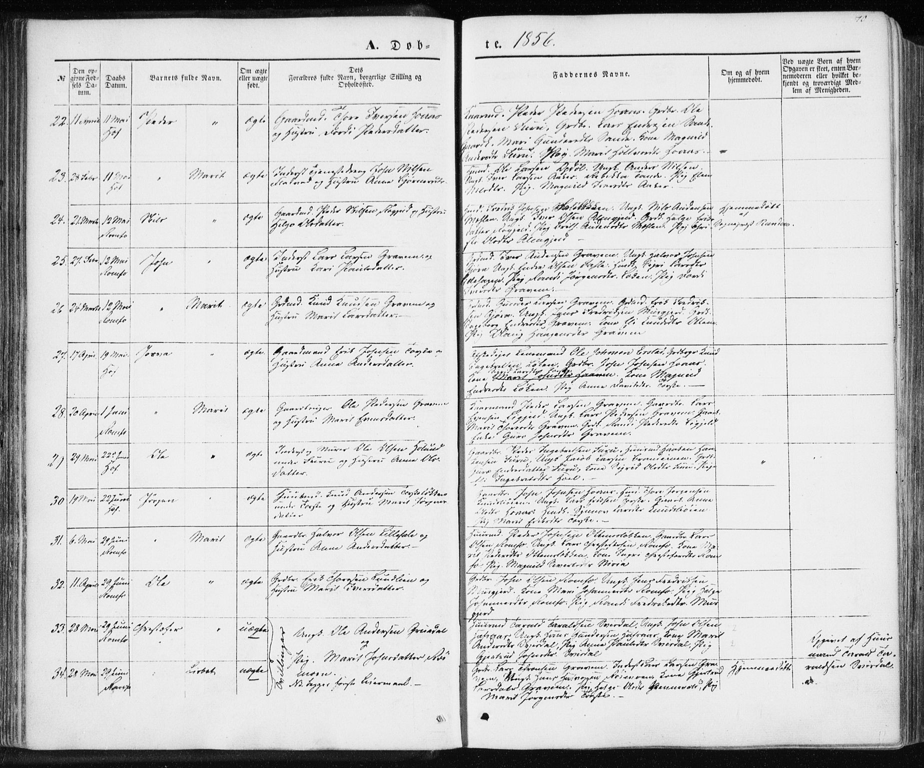 Ministerialprotokoller, klokkerbøker og fødselsregistre - Møre og Romsdal, SAT/A-1454/590/L1013: Parish register (official) no. 590A05, 1847-1877, p. 70