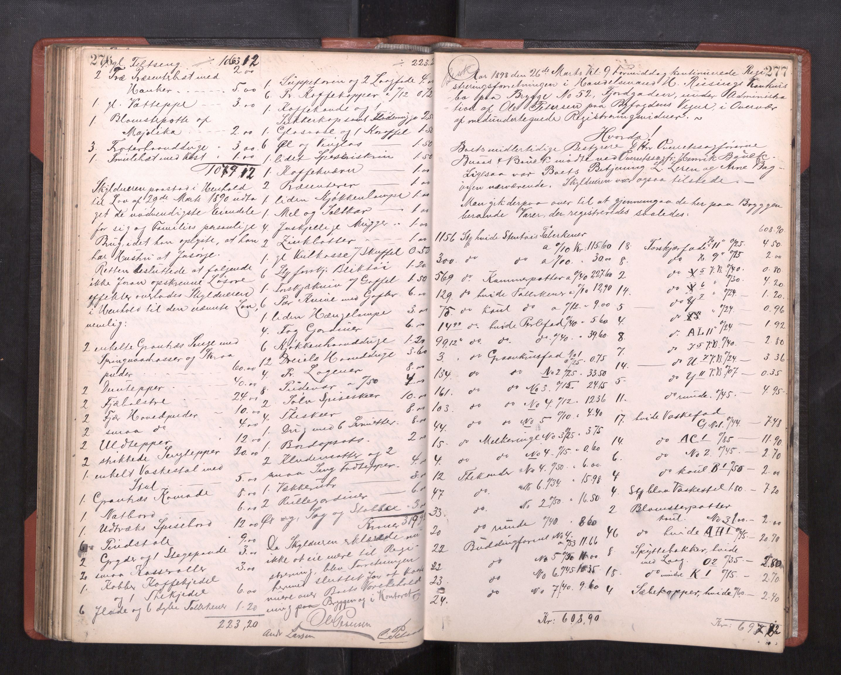 Trondheim byfogd, AV/SAT-A-0003/1/3/3C/L0016: Skifteregistreringsprotokoll (u/ register), 1894-1899, p. 276-277