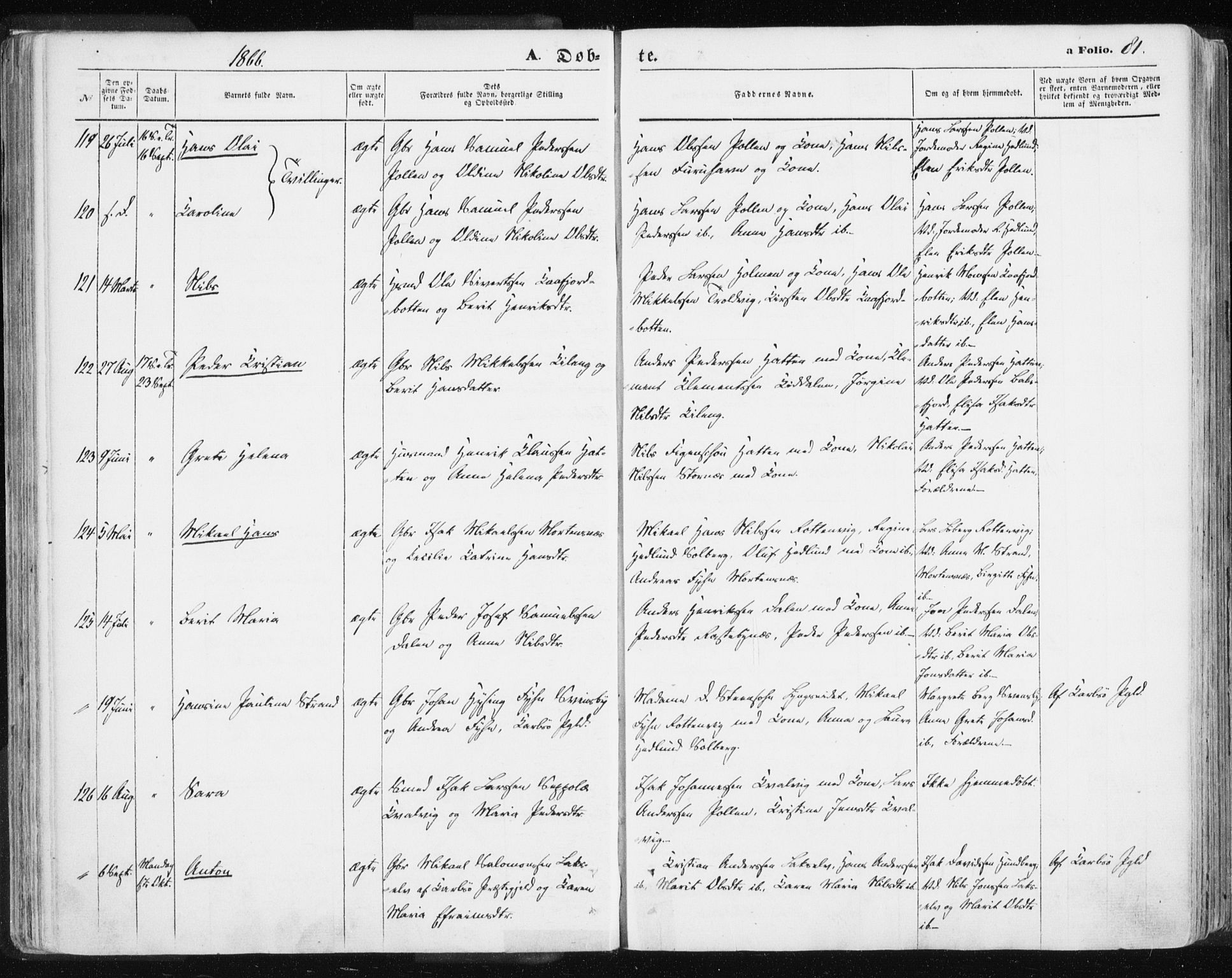 Lyngen sokneprestembete, SATØ/S-1289/H/He/Hea/L0005kirke: Parish register (official) no. 5, 1859-1869, p. 81