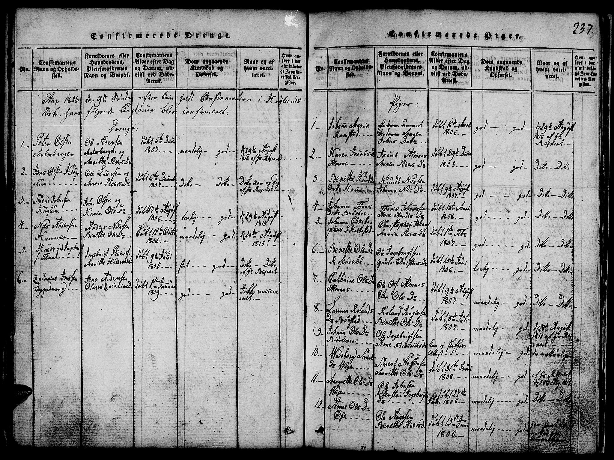 Ministerialprotokoller, klokkerbøker og fødselsregistre - Nord-Trøndelag, SAT/A-1458/765/L0562: Parish register (copy) no. 765C01, 1817-1851, p. 237