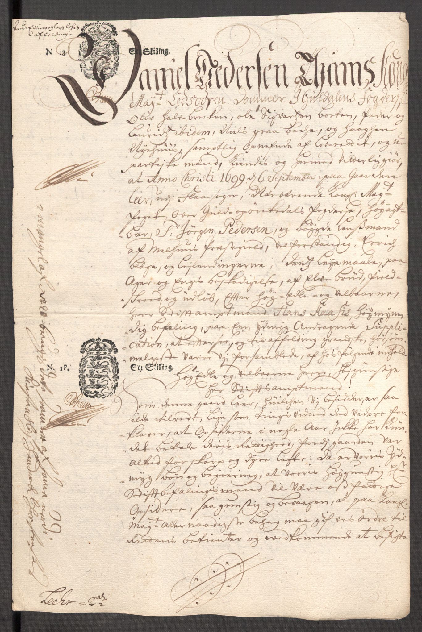 Rentekammeret inntil 1814, Reviderte regnskaper, Fogderegnskap, AV/RA-EA-4092/R60/L3951: Fogderegnskap Orkdal og Gauldal, 1701, p. 320